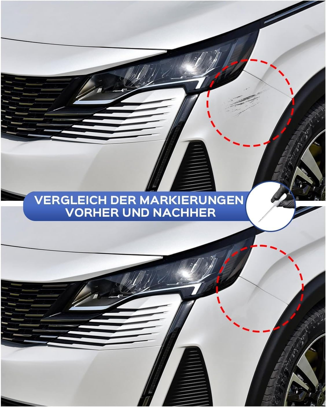 KCA Gris Artense Metallic/Cumulus Grey Metallic Touch up Paint Peugeot Exact Match - Touch up Scratches and Chips image number 4