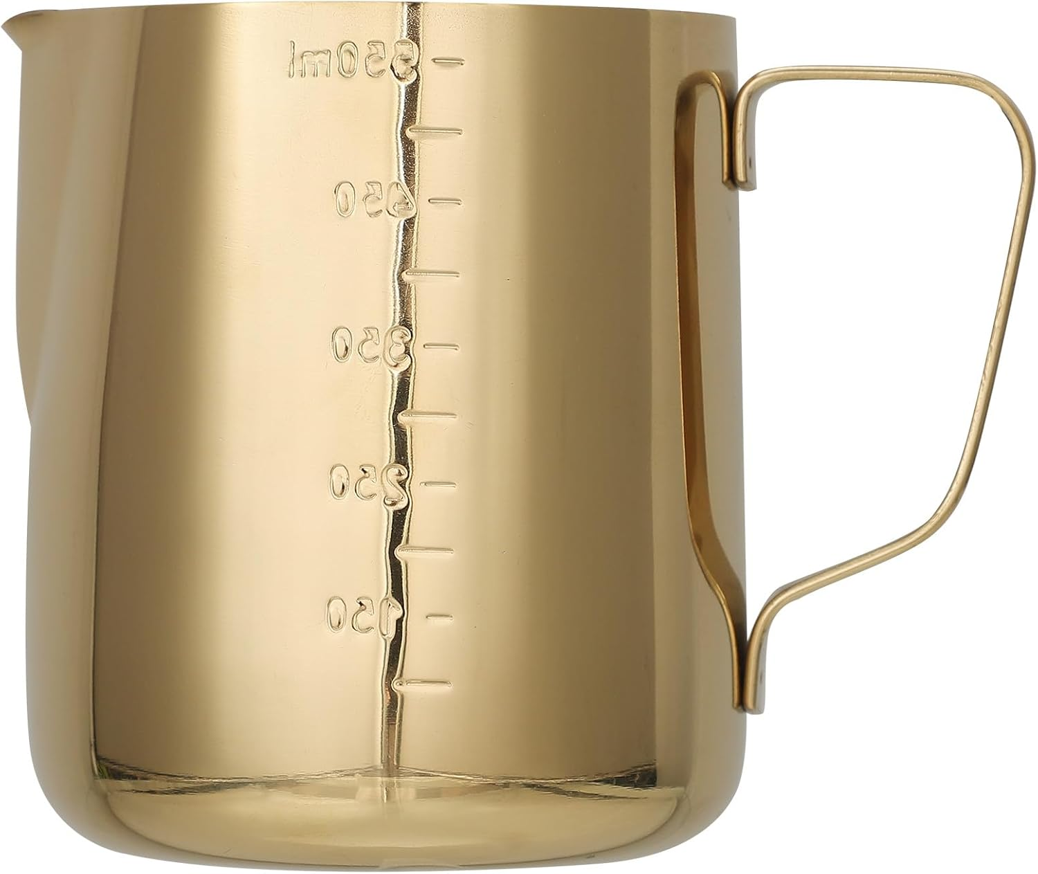 ZUNOXAZ Stainless Steel Milk Frothing Pitcher 600Ml Thickened Gold Metal Frother Jug with Scale for Espresso Machine Coffee Latte Art image number 1
