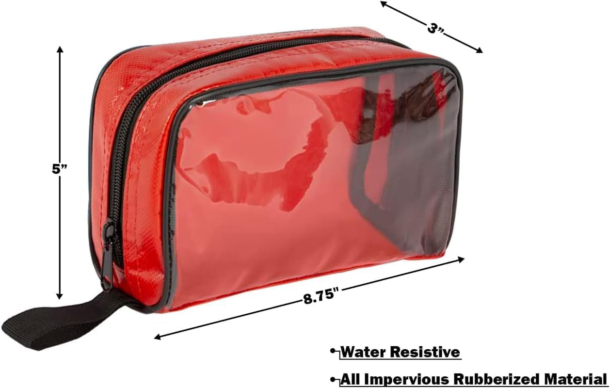 Line2Design Color Coded First Aid Medical Emergency Kit Bag Water Resistant Accessory Pouches, Zippered Closure with Transparent Window Set of 4 image number 3