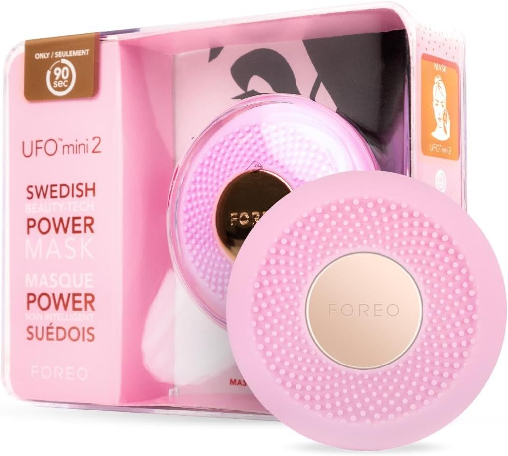 FOREO UFO Mini 2 Face Mask Treatment Complete Facial | Full LED Spectrum & Red Light Therapy for Face | Warming | Face Moisturizer | Dark Spot & Acne Scar Treatment for Face | Nourishing
