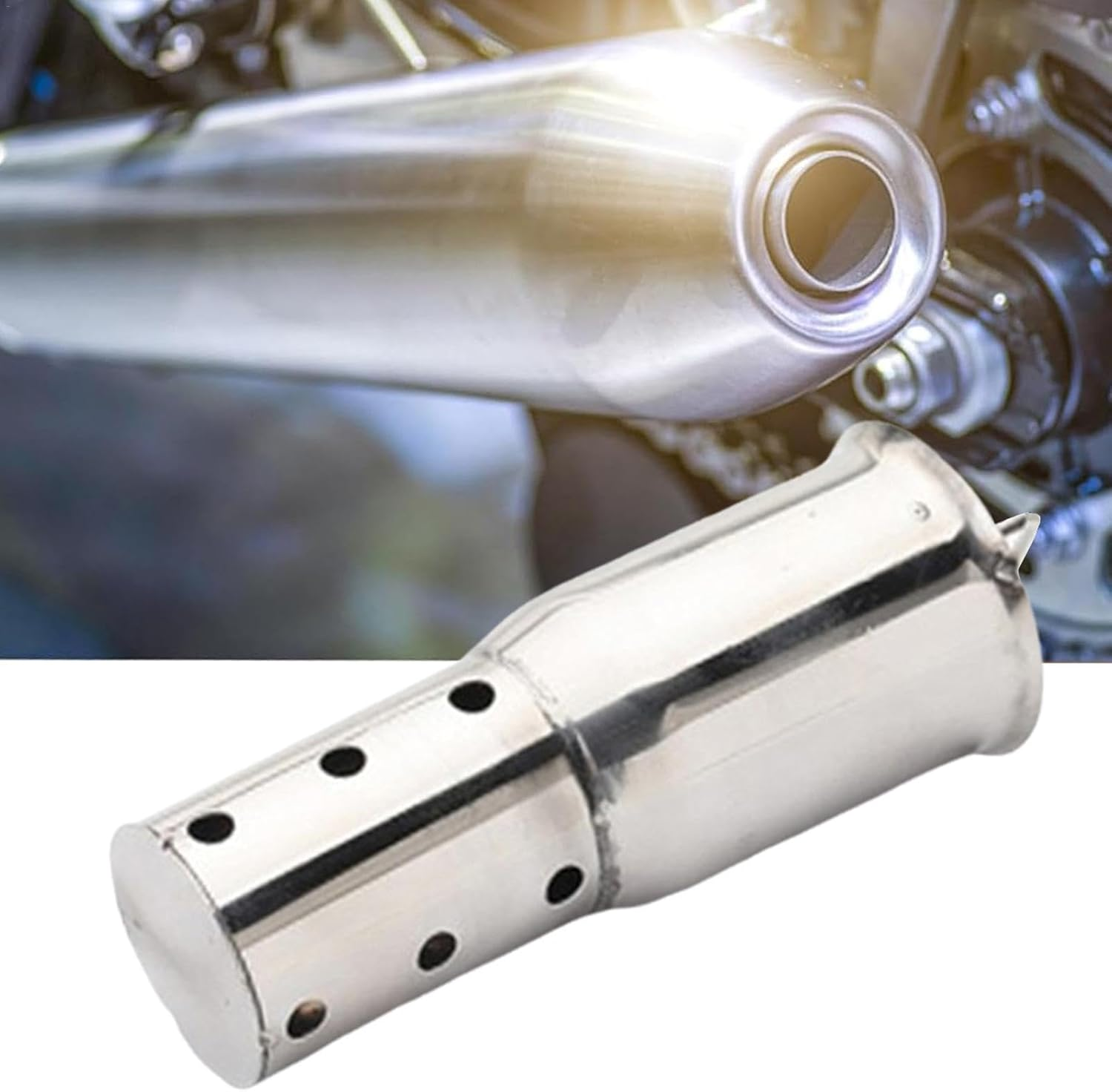 Shpuuyy Exhaust Silencer | Exhaust Muffler Silencer & Pipe Silencer | High-Performance Parts for Enhanced Engine Output, Sturdy Stainless Steel Motorcycle Accessories for Street, Motor image number 3