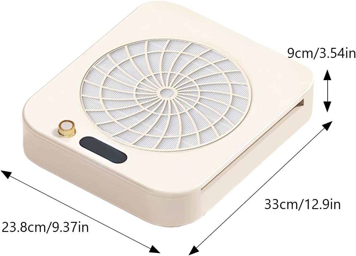 Leopacat Dust Extraction for Nails, Nail Dust Collector, Adjustable Vacuum Cleaner Tool with 2 Filters, 80 W Pour Acrylic Nail Polish in Salon at Home image number 2