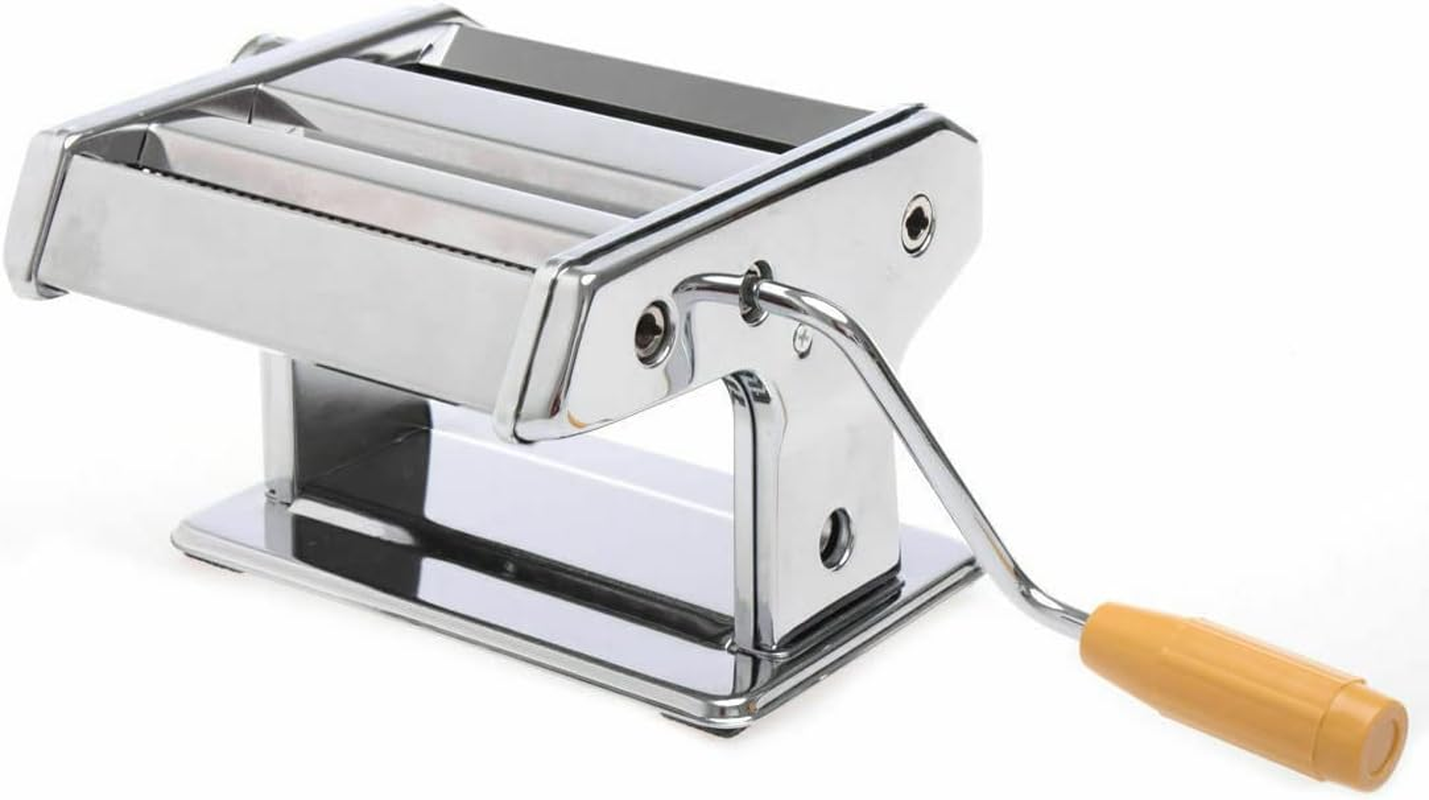 Pasta Noodle Maker Machine Cutter for Fresh Spaghetti Thickness Settings Heavy-Duty Table Clamp, Durable Home & Restaurant Pasta Roller