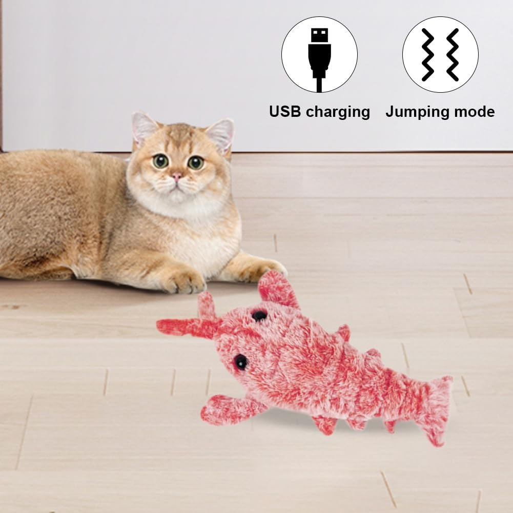 USB Charging Simulation Lobster Pet Toy Cute Interactive Shrimp Dog Toys Washable Electric Dancing Lobster Toy for Cats Toys image number 3