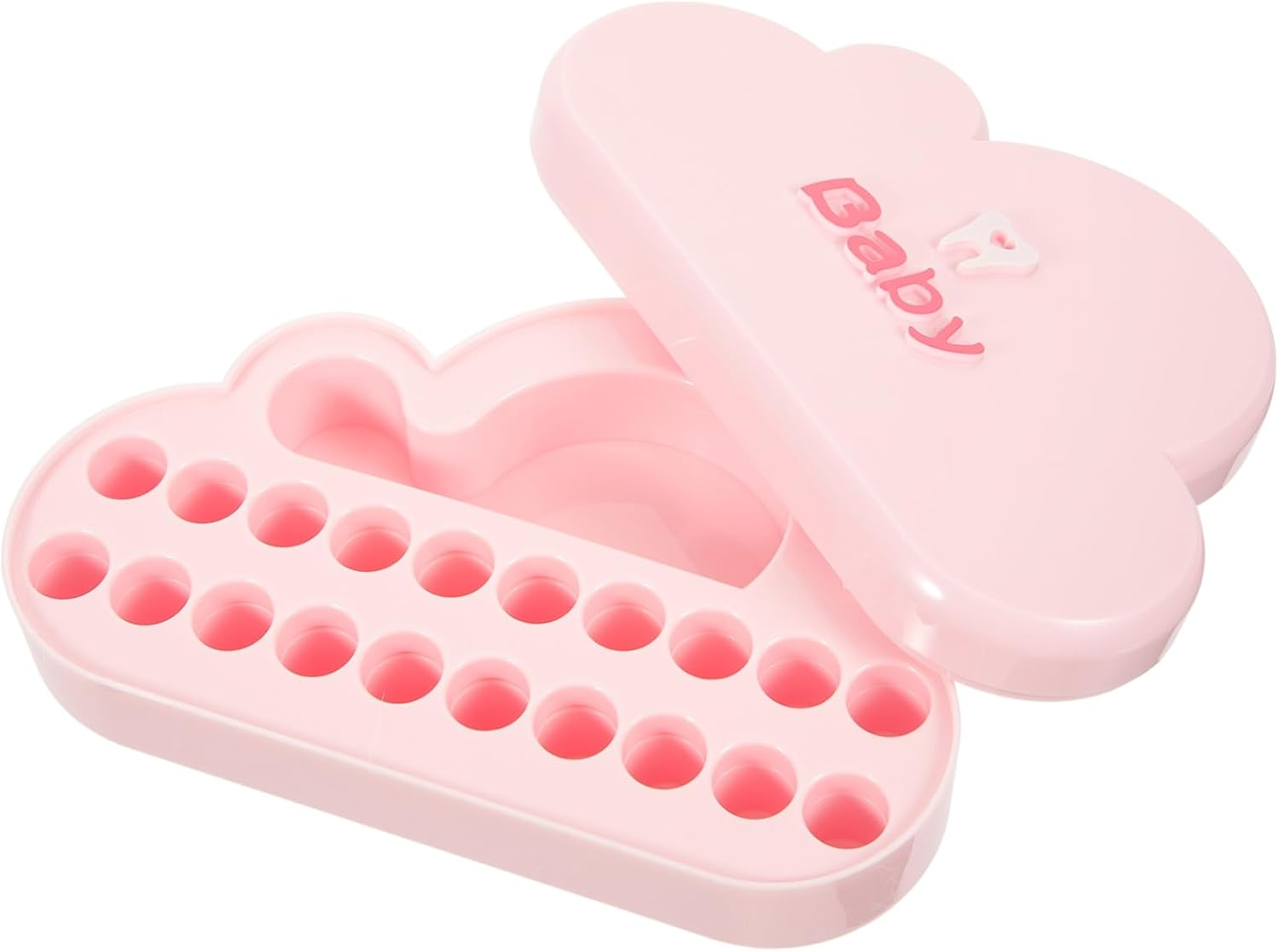 Cabilock Tooth Box Removable Lid Boys and Girls Teeth Storage Case Plastic Organizer image number 1