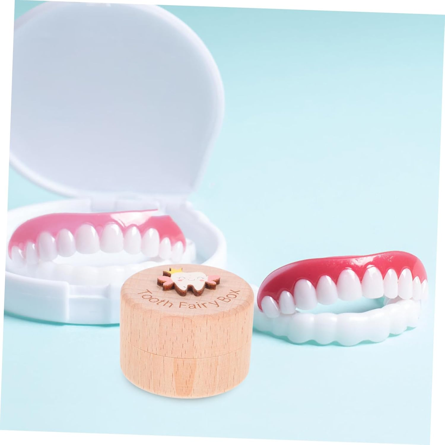 Wooden Boy Girl'S Teeth Box Keepsake Organizer Cute Tooth Storage Box for Boys and Girls and Commemorative Moments at Home image number 5