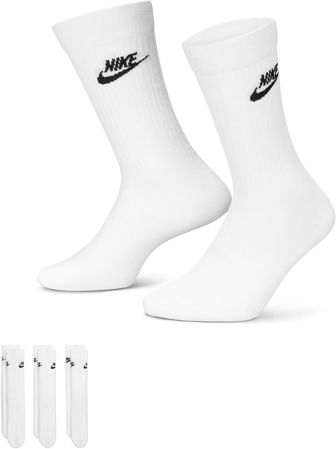 Nike Nsw Everyday Essential Cr Socks White/Black/Black M