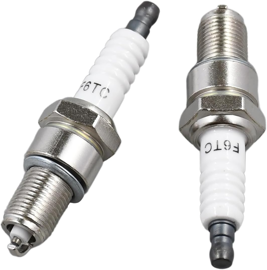 2Pcs F6TC BPR6ES Spark Plug 131-047 Compatible with Torch F6RTC NGK 7131 BP6ES Bosch W6D WR6DC Champion RN9YC Honda 98079-56841 Spark Plug Compatible with Honda GX160 GX200 GX270 GX390 5.5HP 6.5HP image number 3