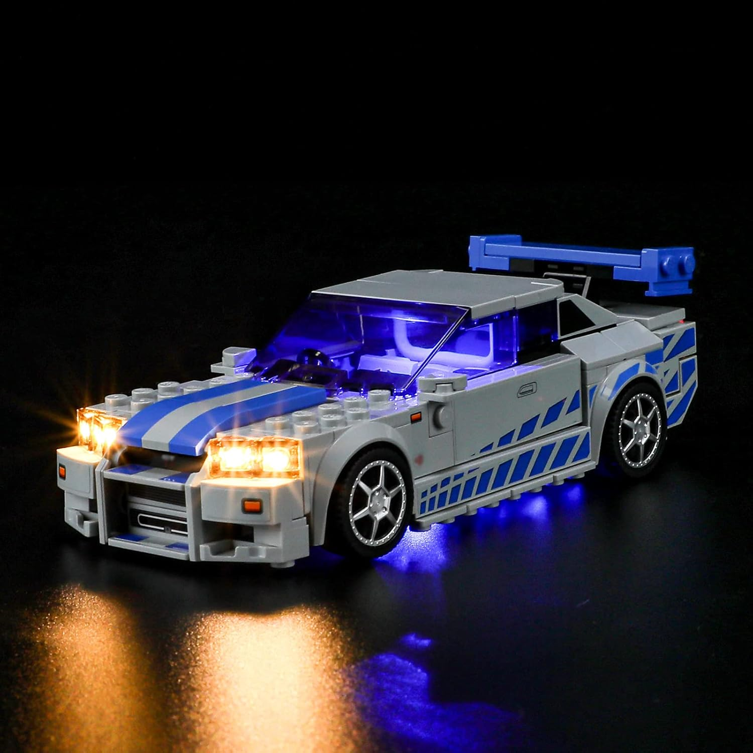 BRIKSMAX 76917 LED Light for  2 Fast 2 Furious - Nissan Skyline GT-R (R34) - Compatible with  Speed Champions Building Blocks Model - without  Set image number 4