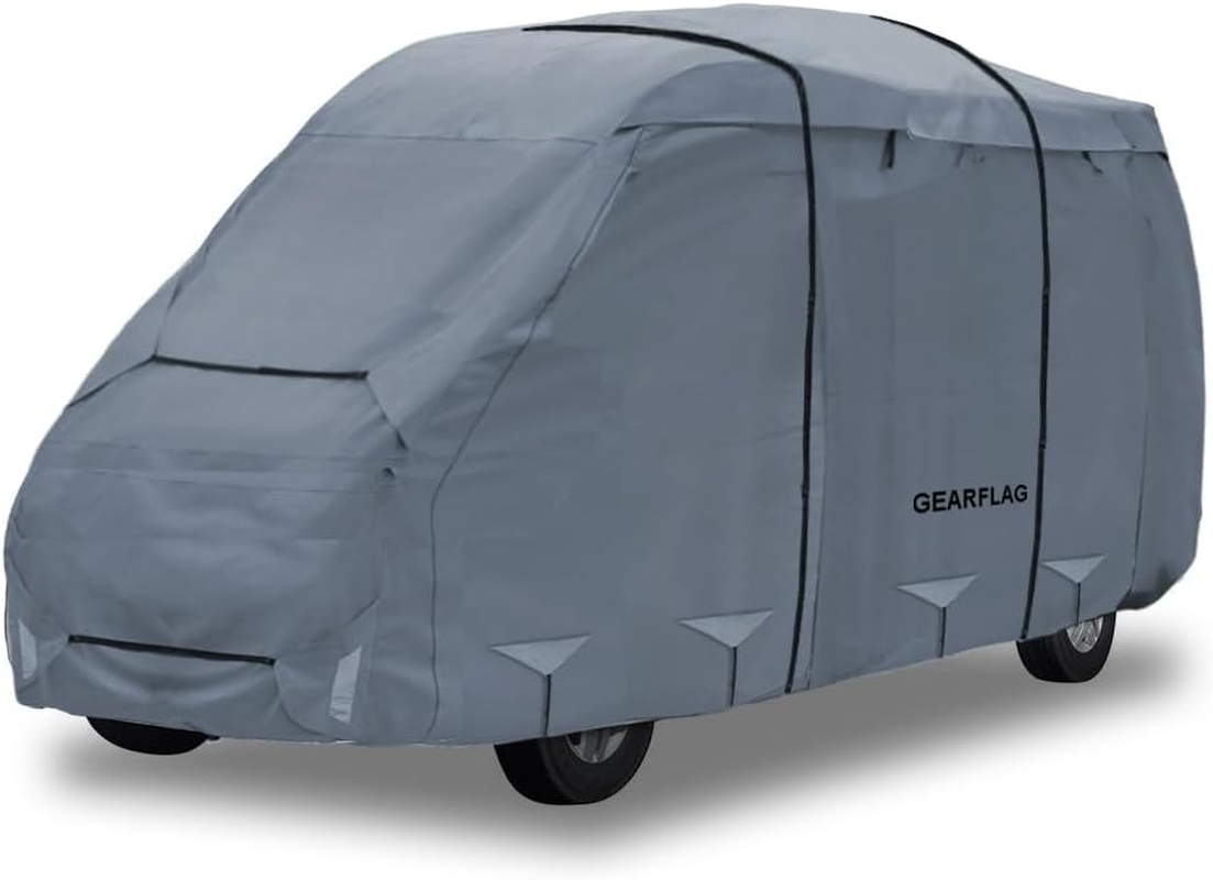 GEARFLAG Class B Camper Van Cover 4 Layers with Reinforced Windproof Side-Straps Anti-Uv Water-Resistance Heavy Duty (Fits 23' - 26' Class B Van) image number 6