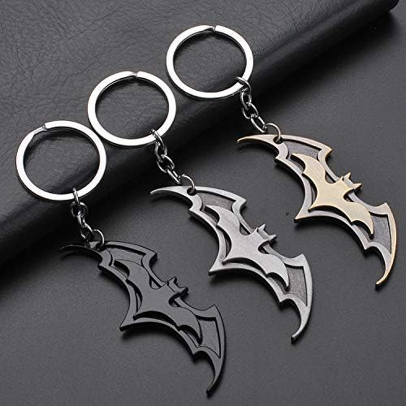 (Dual Black) - OK-STORE Batman the Dark Knight Movie Metal Brands Keychain (Black)