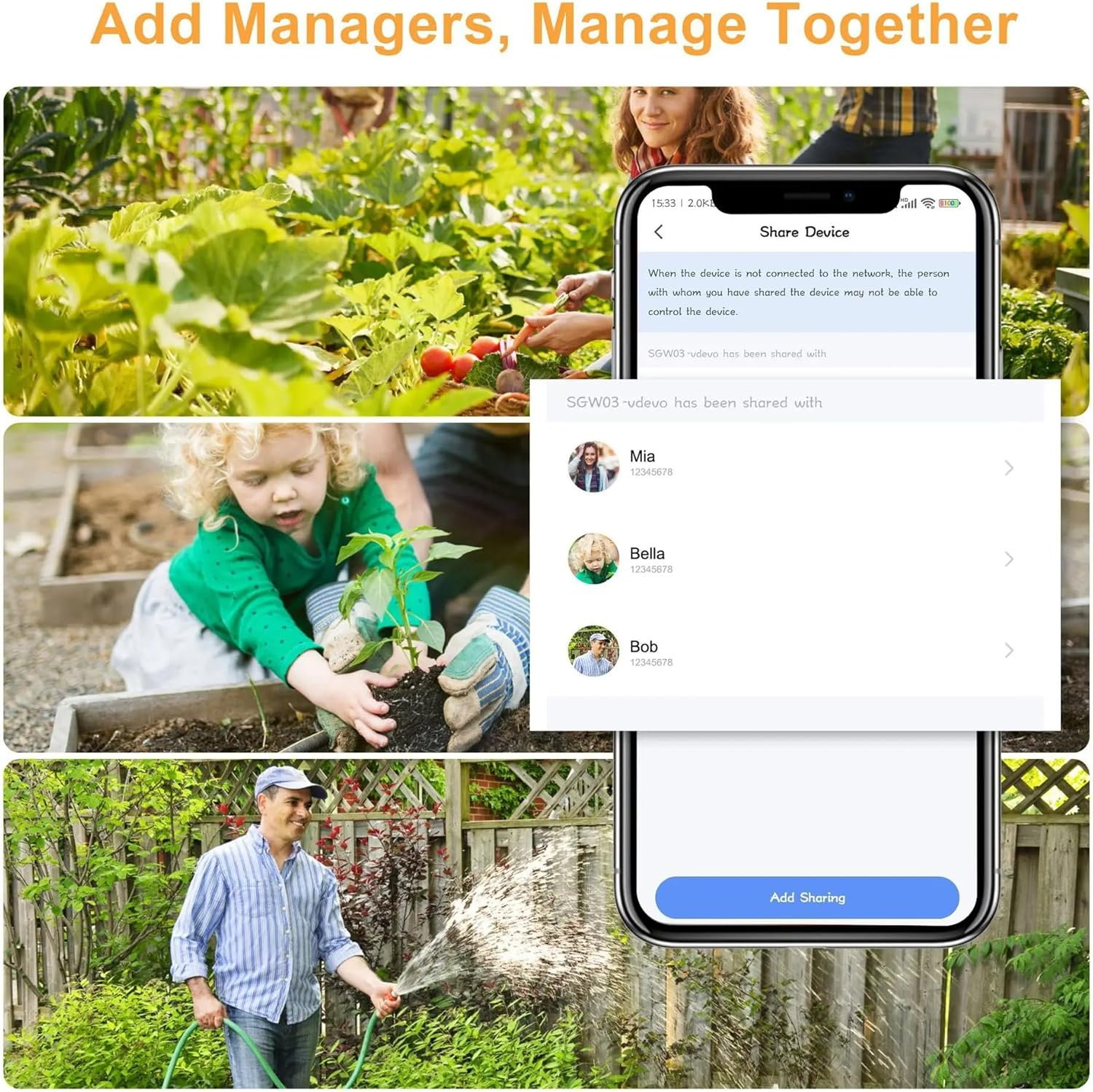 Uantii Smart Irrigation Water Timer Tuya Wifi Sprinkler Timer for Garden Hose,Smart Water Valve Controller,App Control,No Hub Required,Woks with Alexa and Google Home (1 Outlet) image number 2