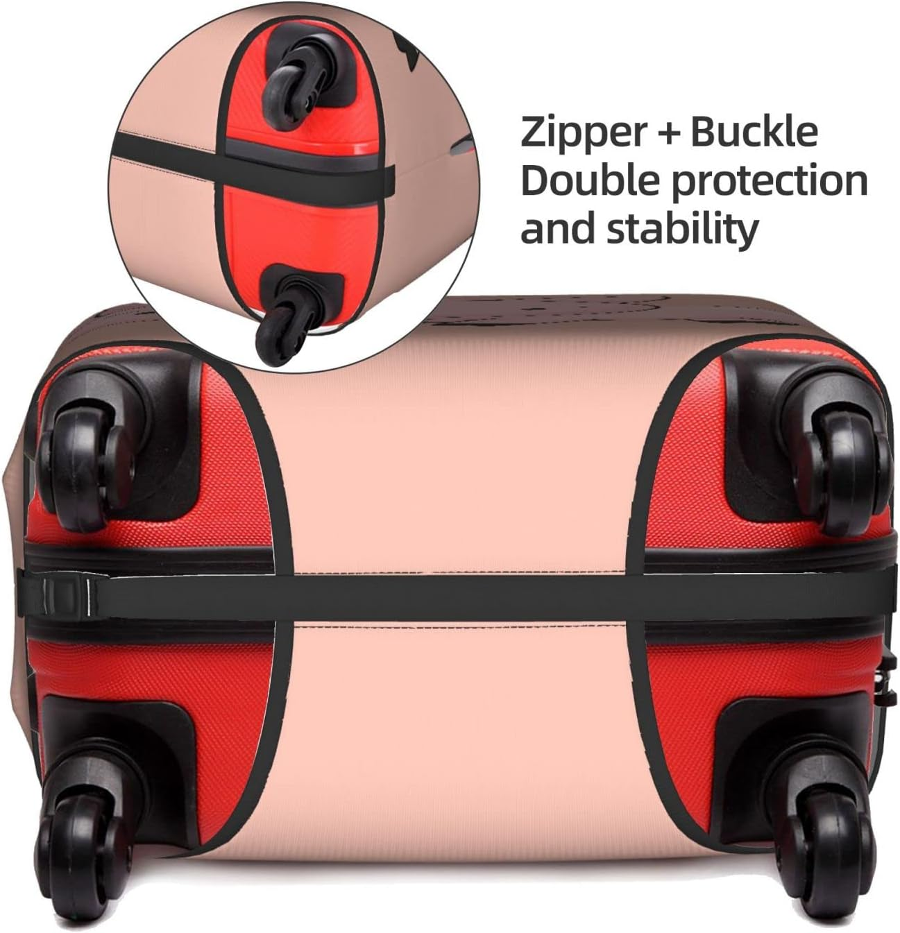 Piggy Luggage Cover Anti-Scratch Suitcase Protector Fits 18-32 Inch Luggage image number 5