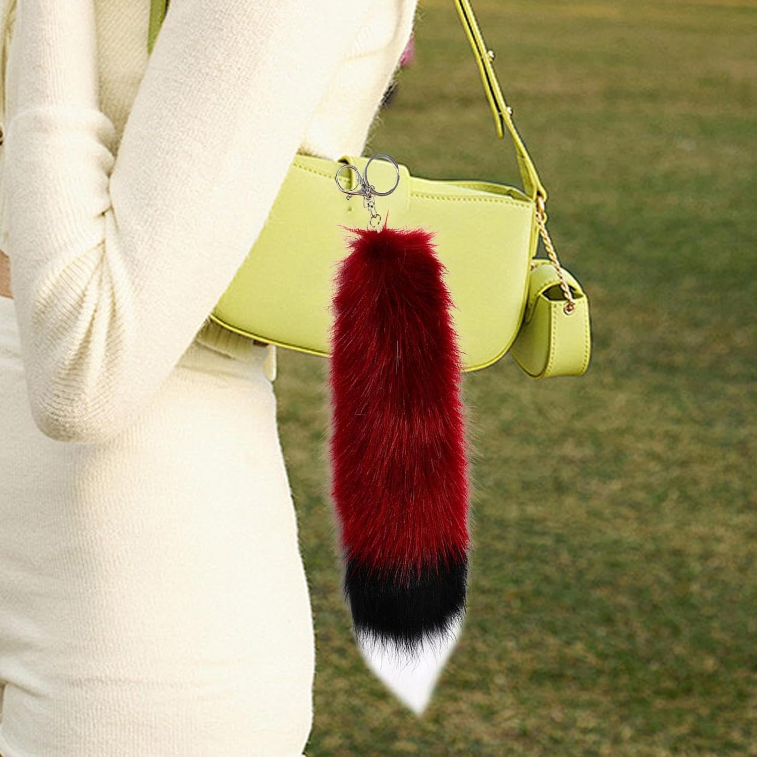 Hailong Ming Tail Key Pendant, Metal Key Trailer, Hanging Toy, Creative Car Key Trailer, Pocket Trailer, Accessories For - Dark Red image number 4