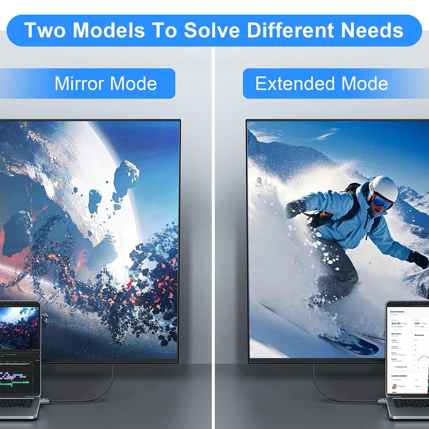 Thzzhnno Displayport to DVI Cable 1M, Gold-Plated Display Port to Dvi-D Nylon Braided Adapter Male to Male Cord Compatible with Computer, Desktop, Laptop, PC, Monitor, Projector image number 1