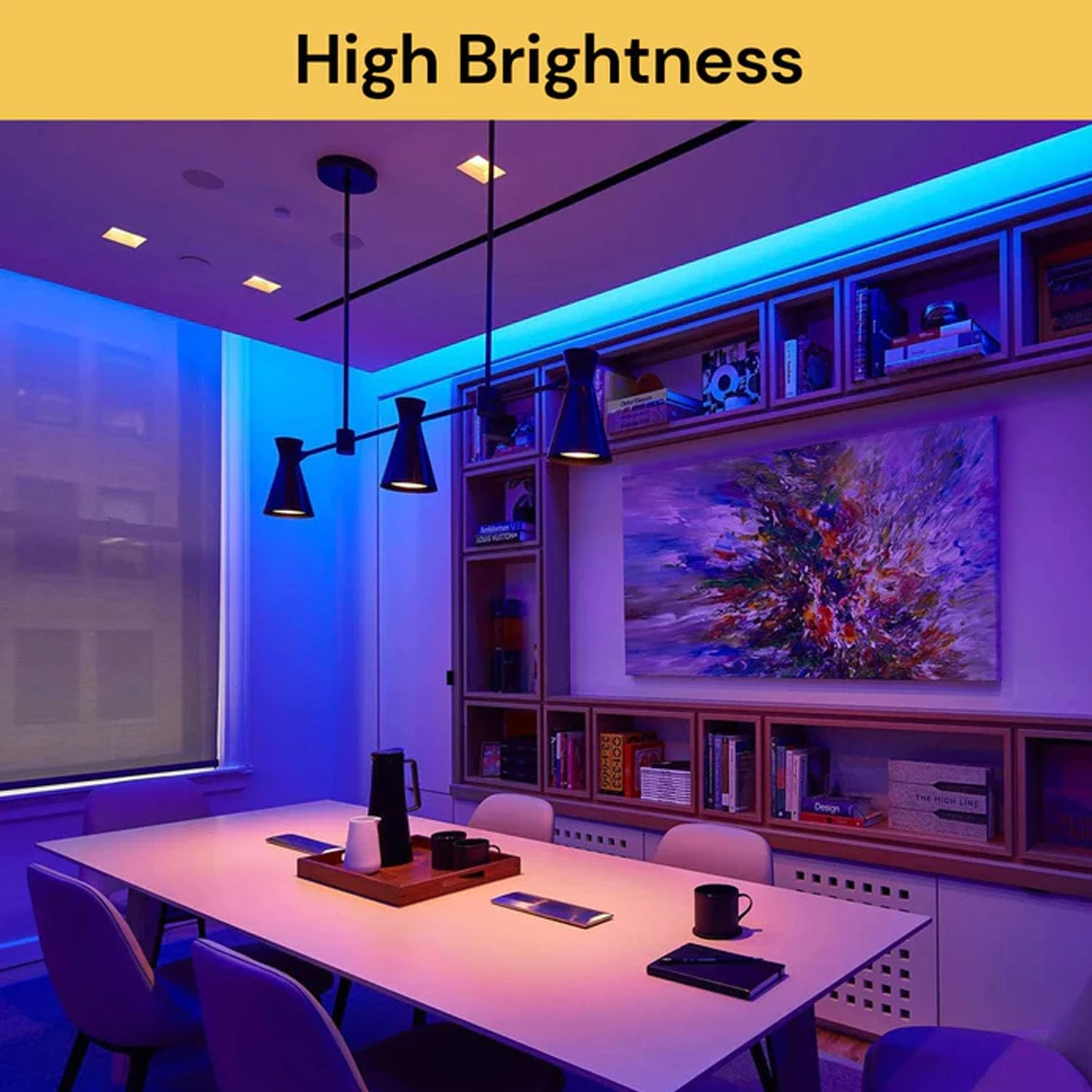 EZONEDEAL 2Pcs 5M LED Strip Lights RGBWW with Wireless Remote and Adapter for Bedroom Ambient Lighting Kitchen Cabinets image number 3