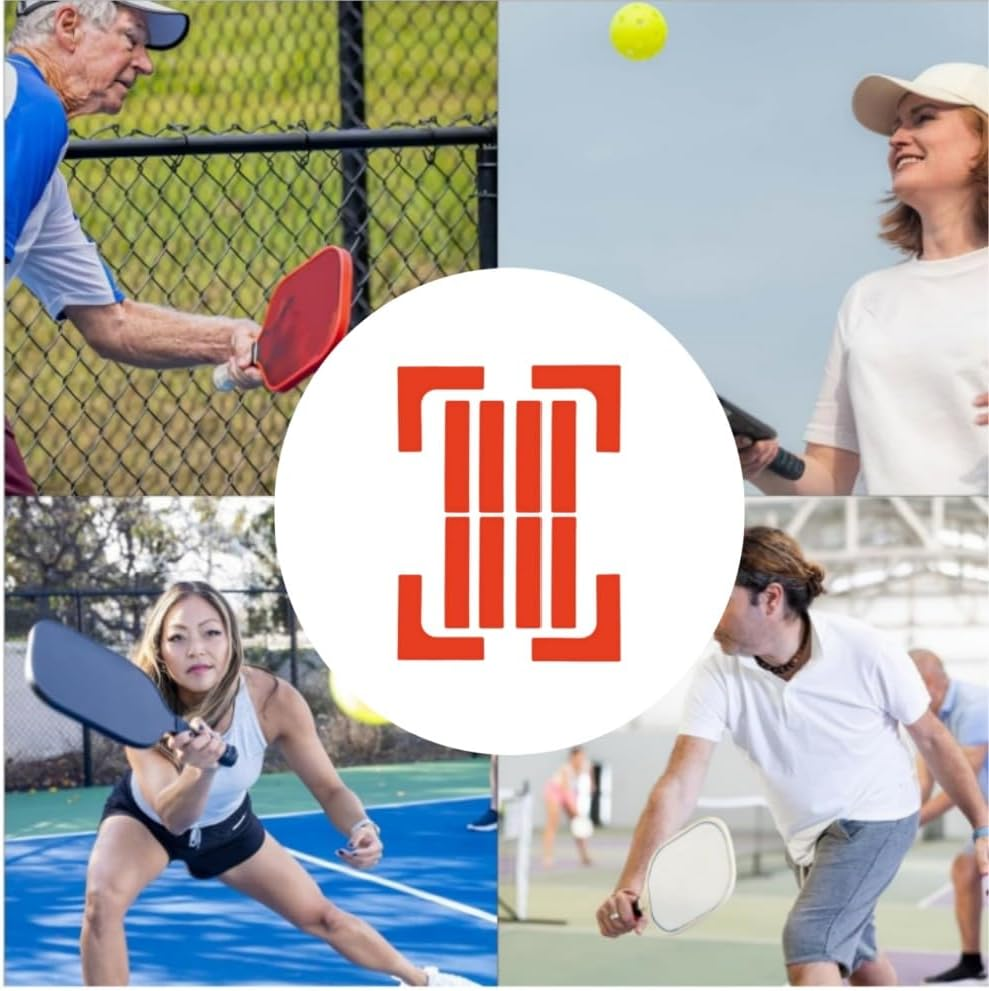 HIDOSNG Court Line Marker Kit | Court Throw down Markers,Anti-Slip Portable Tennis Sports Throw down Accessories for Driveway School Gym Park Outdoor Training Field Backyard（Red） image number 1