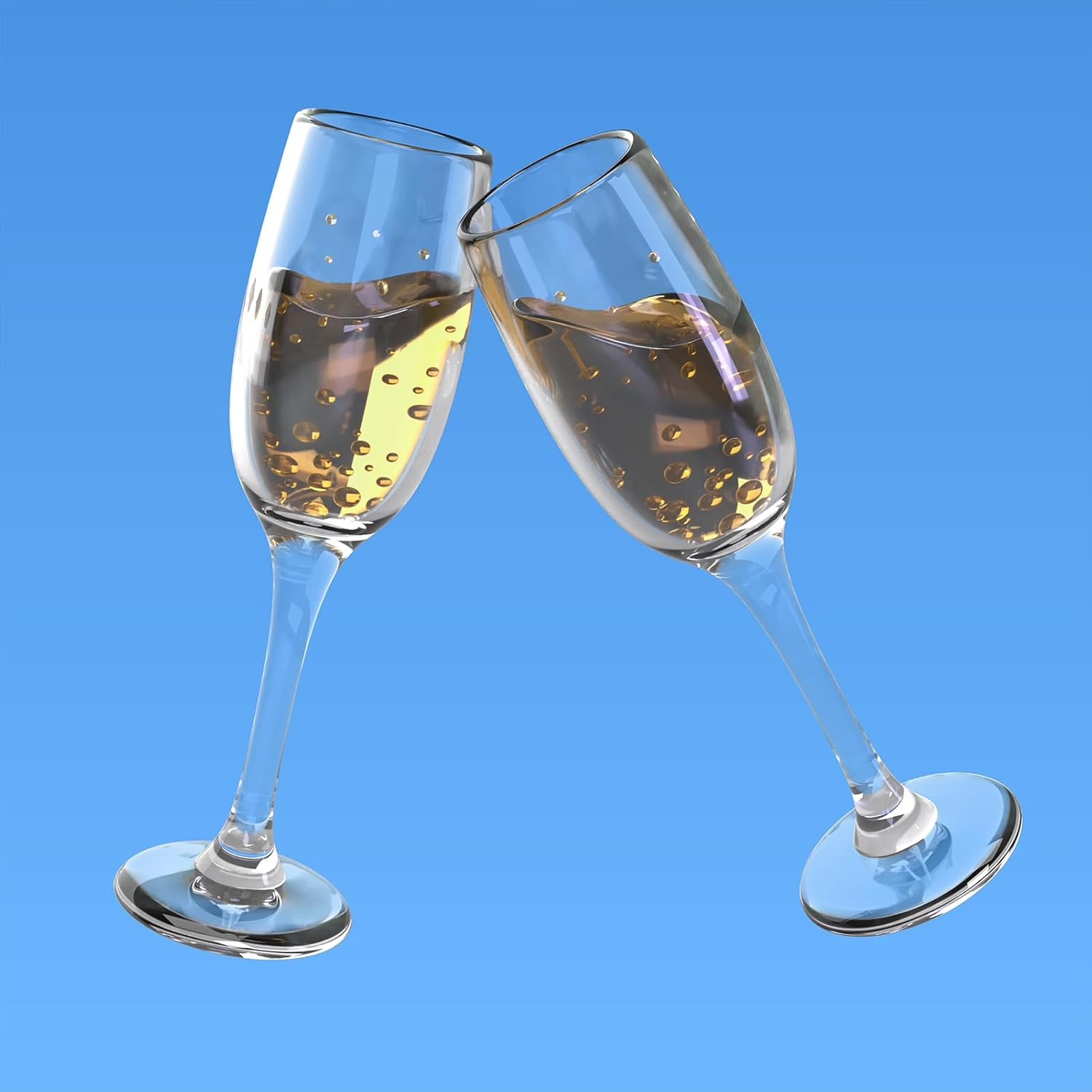 6 PCS Premium 6 Ounce Stemmed Champagne Glasses Crystal Clear Sparkling Wine Glasses Ideal for Celebrations and Special Occasions Perfect for Champagne and Wine Lovers image number 4