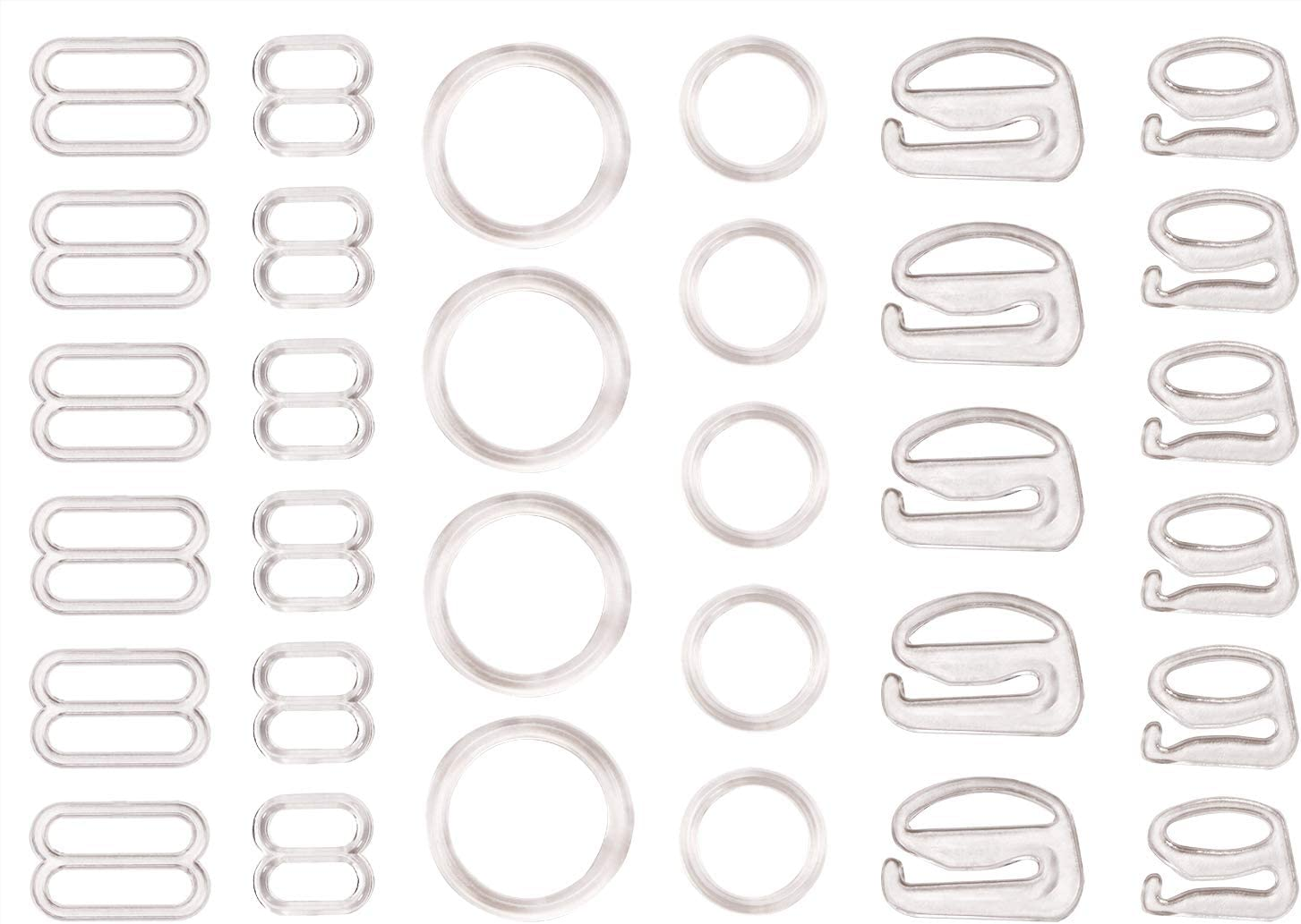 Tupalizy 240PCS Bra Strap Hooks for Sewing Bikini Halter Swimsuit Tops Lingerie Rings Nylon Bathing Suit Clips Clasp Sliders