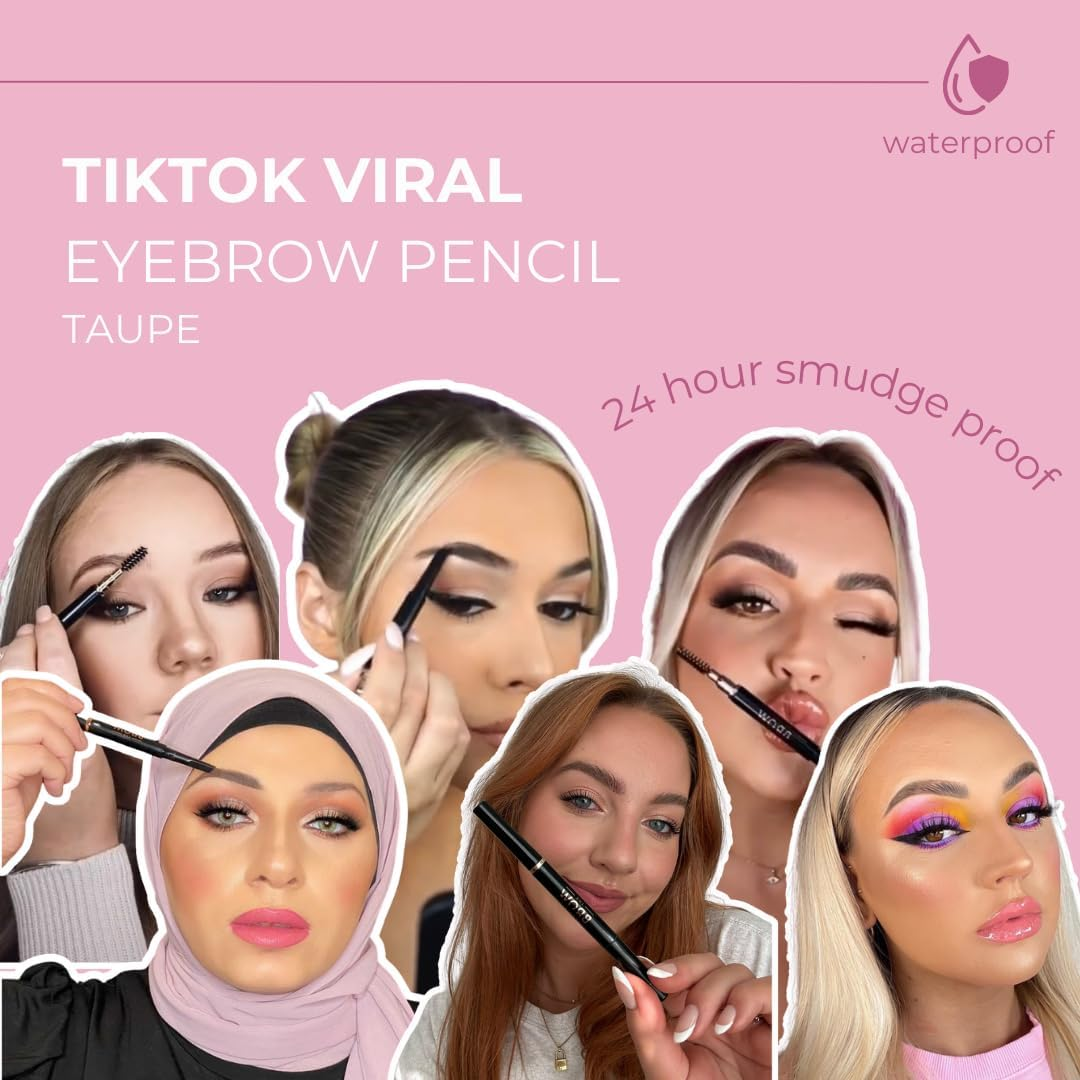 The Brow Technicians Waterproof Eyebrow Pencil - Angled Tip, Long-Lasting, Smudge-Proof, Glide-On Formula, Dual-Ended, Vegan, Oily Skin Approved (Taupe) image number 4