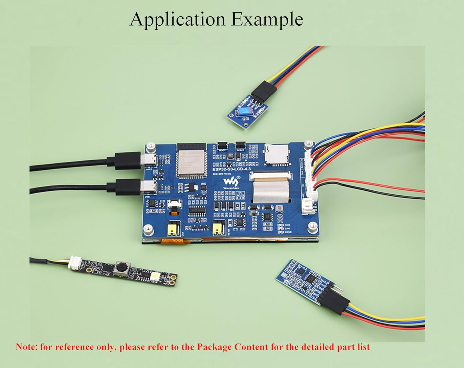 Waveshare ESP32-S3 4.3Inch Touch Screen Development Board 5-Point Capacitive Display 800X480, 32-Bit LX7 Dual-Core Processor, Support 2.4Ghz W I-Fi and BLE 5, Onboard CAN RS485 I2C Interface image number 2