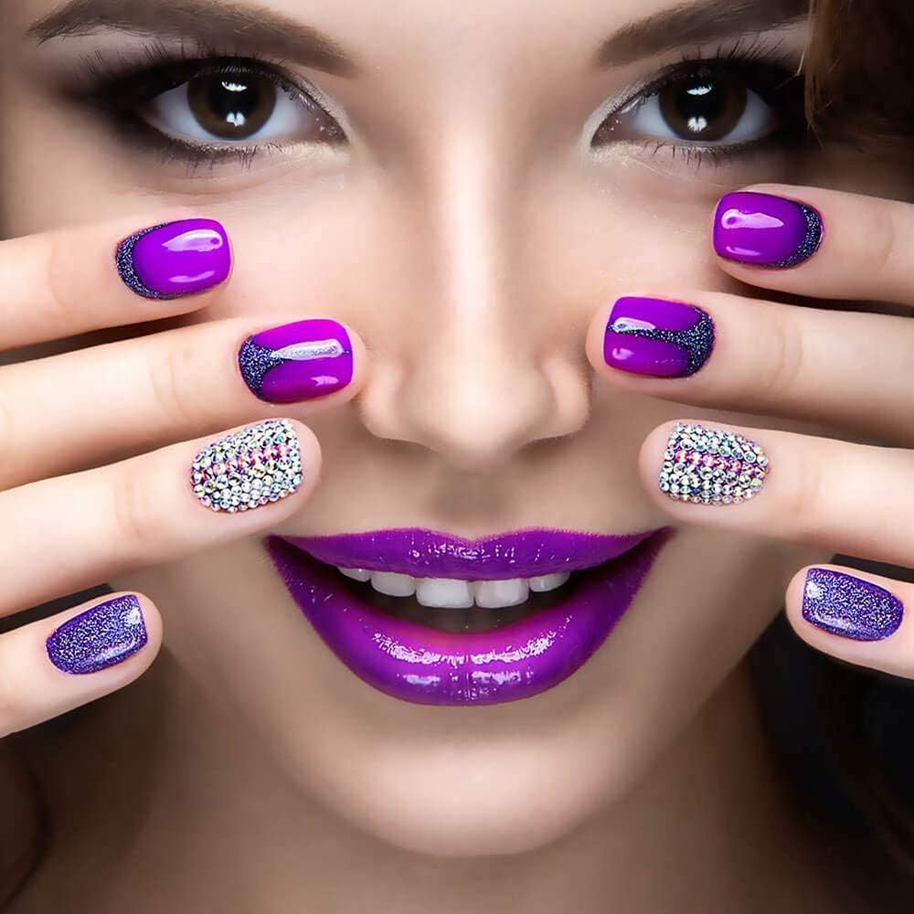 5 Boxes Rhinestones Nail Gems Crystal Art Nail Stone Design Kit Pickup Tools Nail Art DIY image number 1