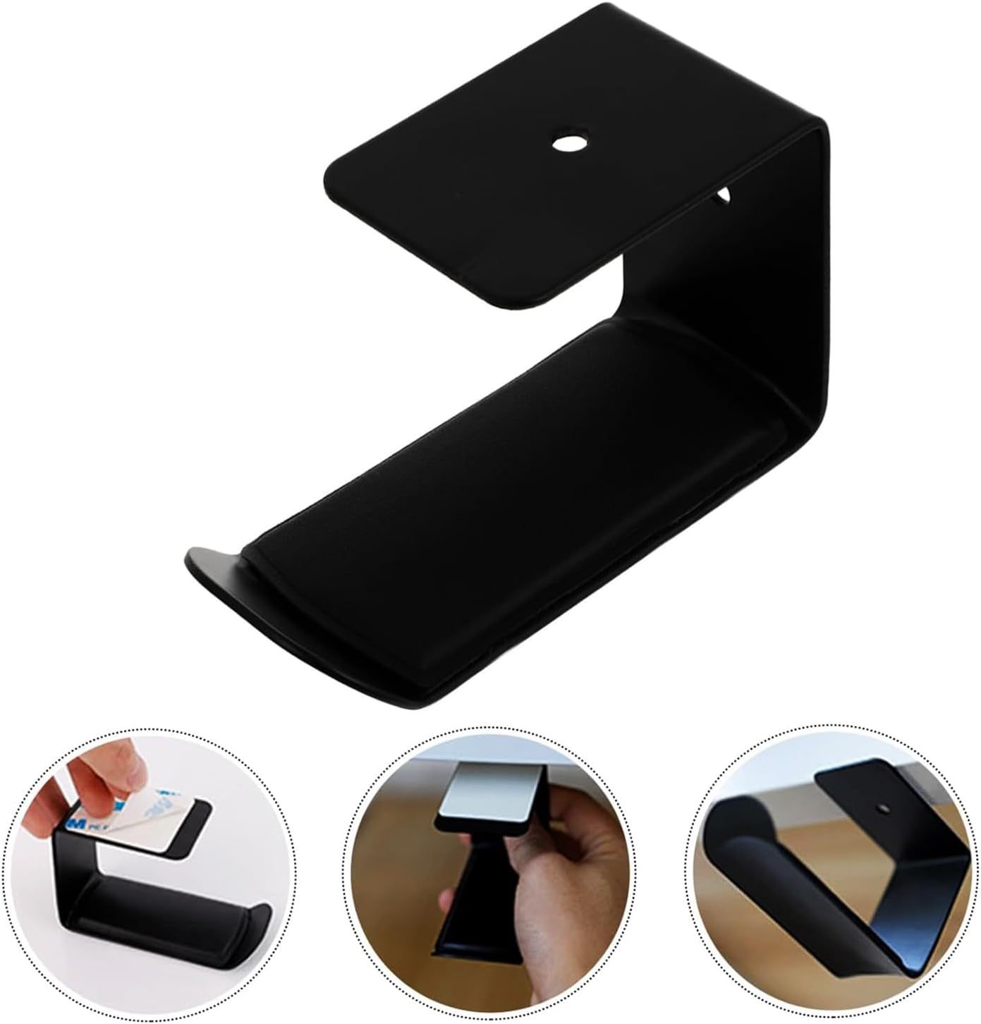 Roczential Headphone Holder Under-Desk Headphone Mount under Desk Headset Stand Headset Hook Gaming Headset Holder Gaming Headphone Stand Headset Holder Hanger Earphone Hanger Headset Hanger image number 4