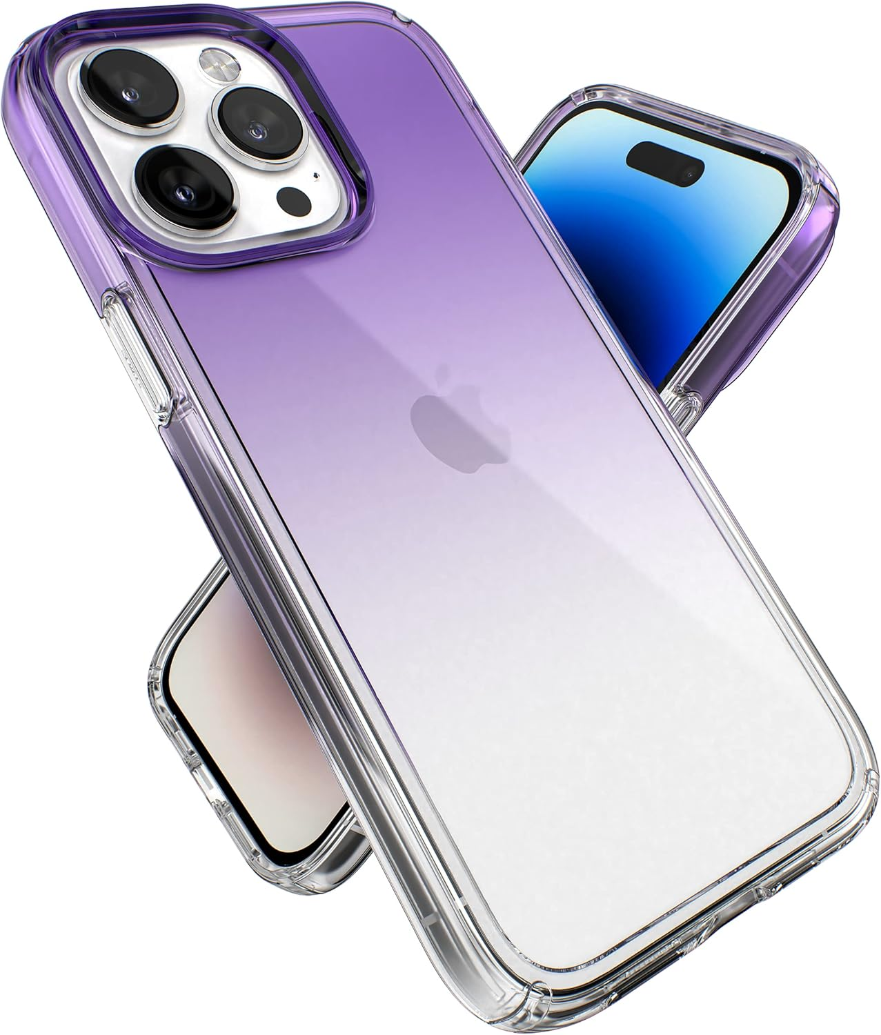 Speck Clear Iphone 14 Pro Max Case - Drop Protection with Scratch Resistant Dual Layer Slim Phone Case for 6.7 Inch Iphones 14 Pro Max - Anti-Yellowing & Anti-Fade Case - Platinum Glitter Gemshell