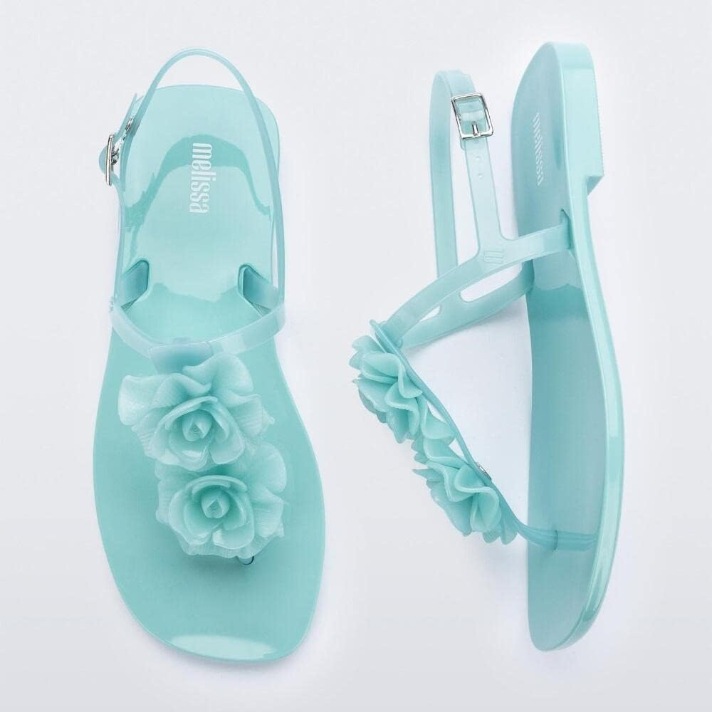 MELISSA HARMONIC SQUARED GARDEN, Flat Sandal, T&uuml;rkis, 3 UK image number 3