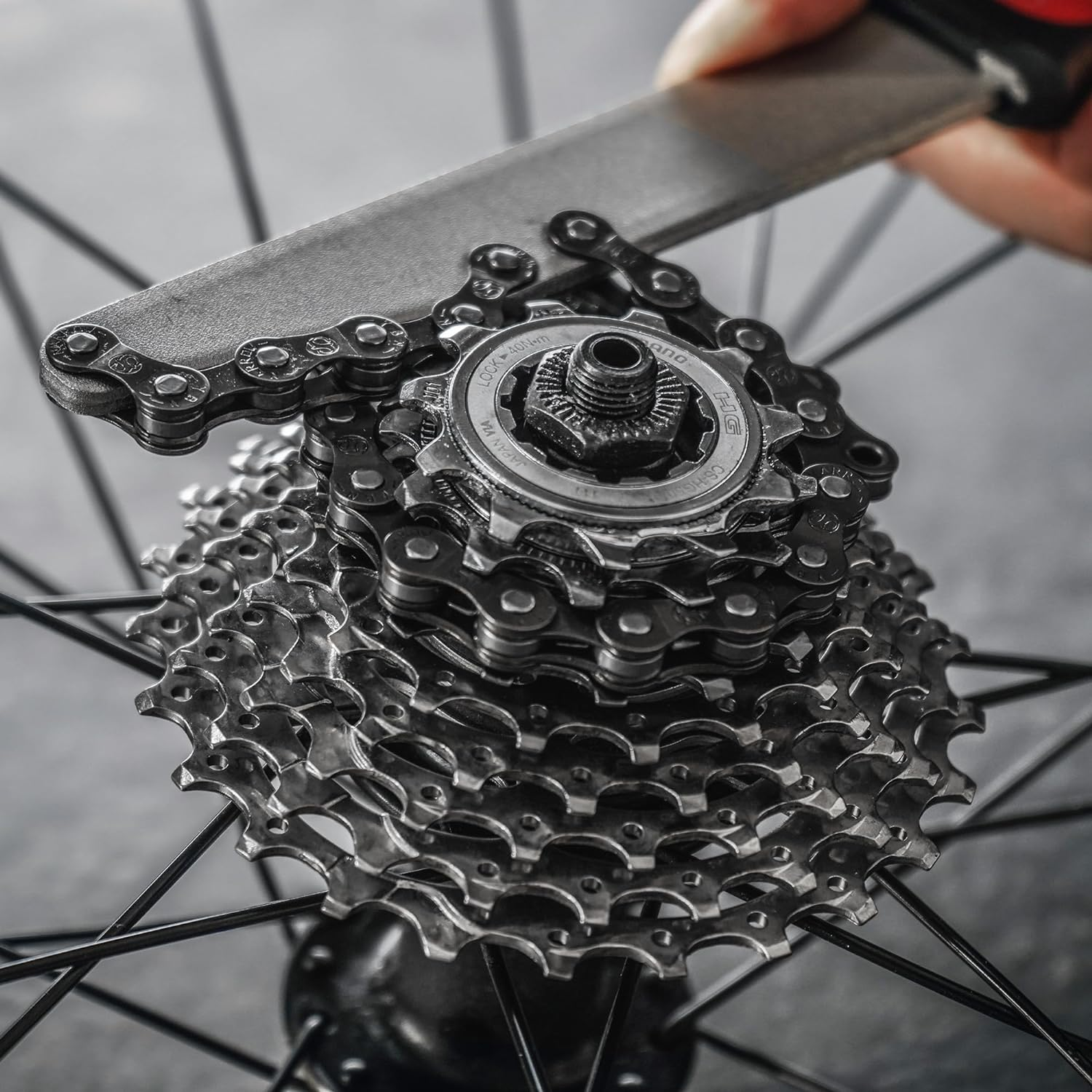 BIKEHAND Bicycle Bike Compatible with Shimano Cassette Turner Install Rotor Lockring Removal Chain Whip Tool Kit image number 5