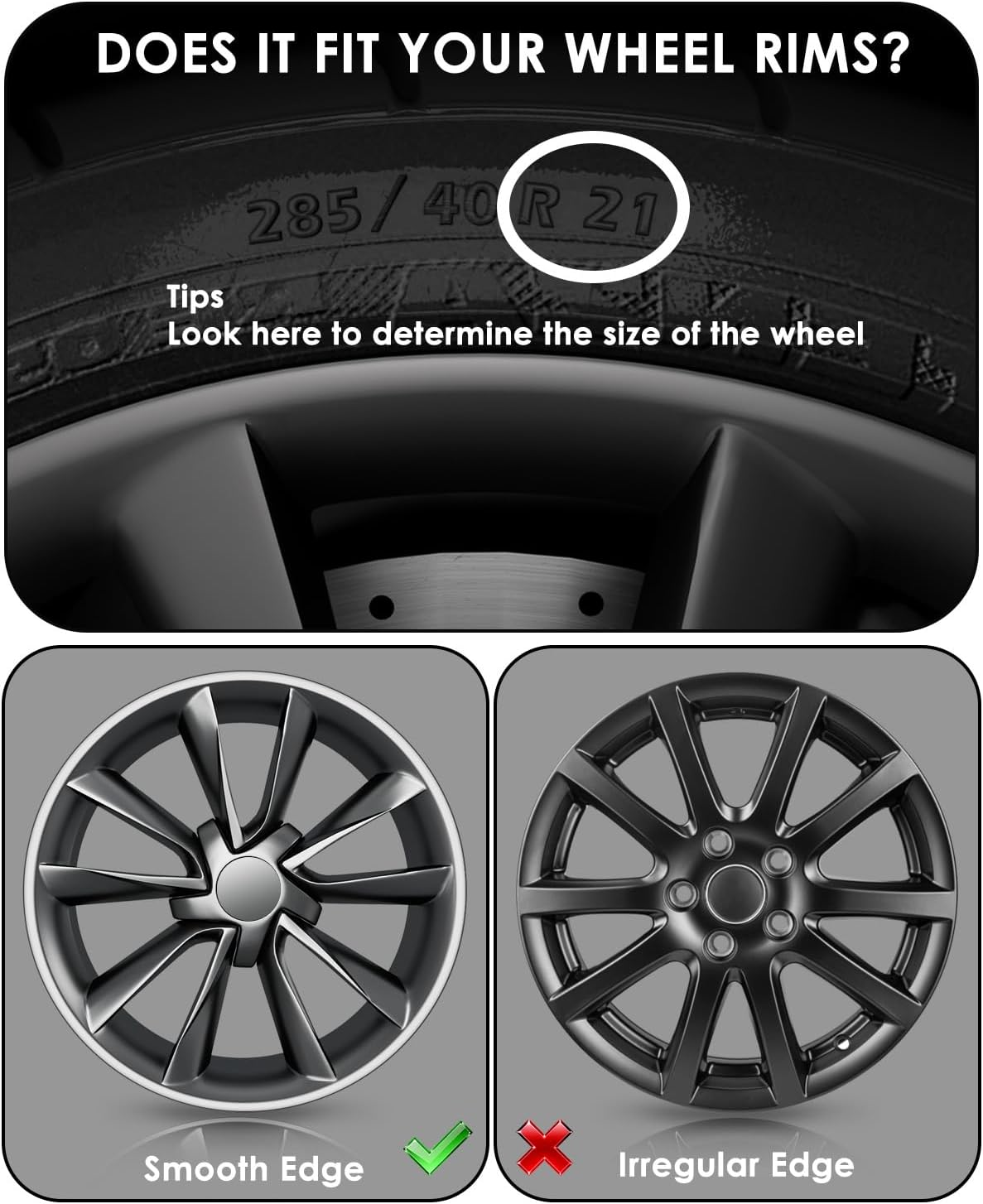 Automotive Alloy Wheel Rim Protector - Covering the Entire Rim of the Wheel Hub - Strips for Curb Rash Prevention - Set of 4 Rim Protector Easy to Install(20'',Bkack) image number 3