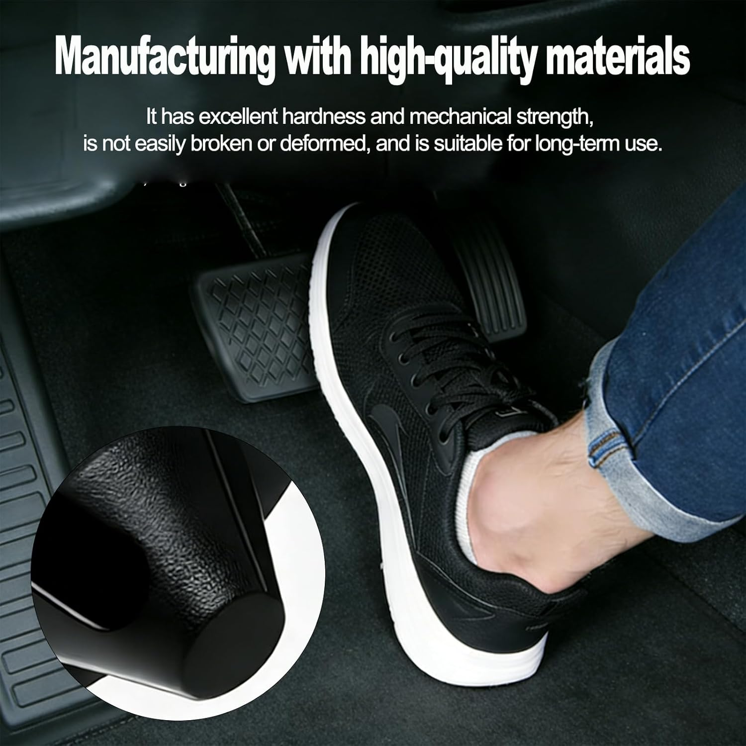 4PCS Brake Pedal Pad & Light Switch Stopper - Universal Replacement for Clutch Pedal & Brake Switch, Compatible with OEM 90541-06036, for Toyota Lexus (Black) image number 1