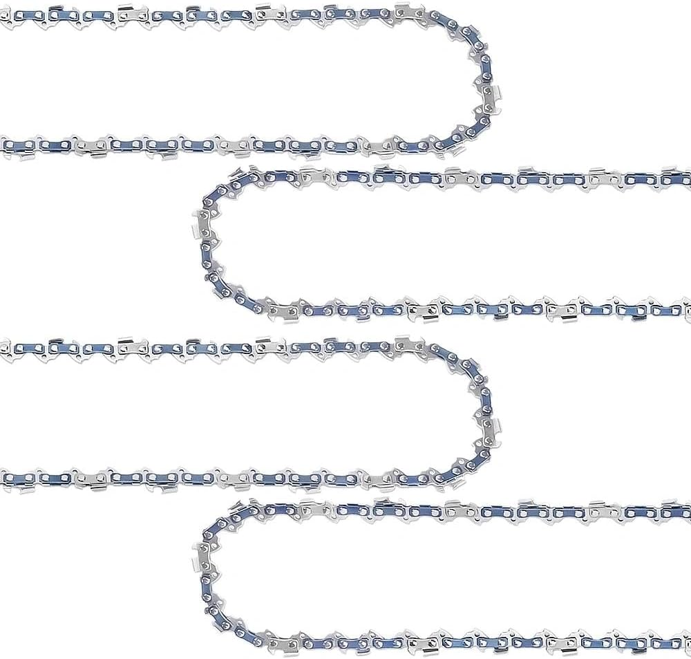 4 Pack 12 Inch Chainsaw Chain, 3/8 LP Pitch .043 Gauge 45 Drive Link Replacement, Durable Low-Vibration Saw Chain Compatible for Most 30.5 Cm Chainsaws, Hardened Steel Construction-Damaill image number 3