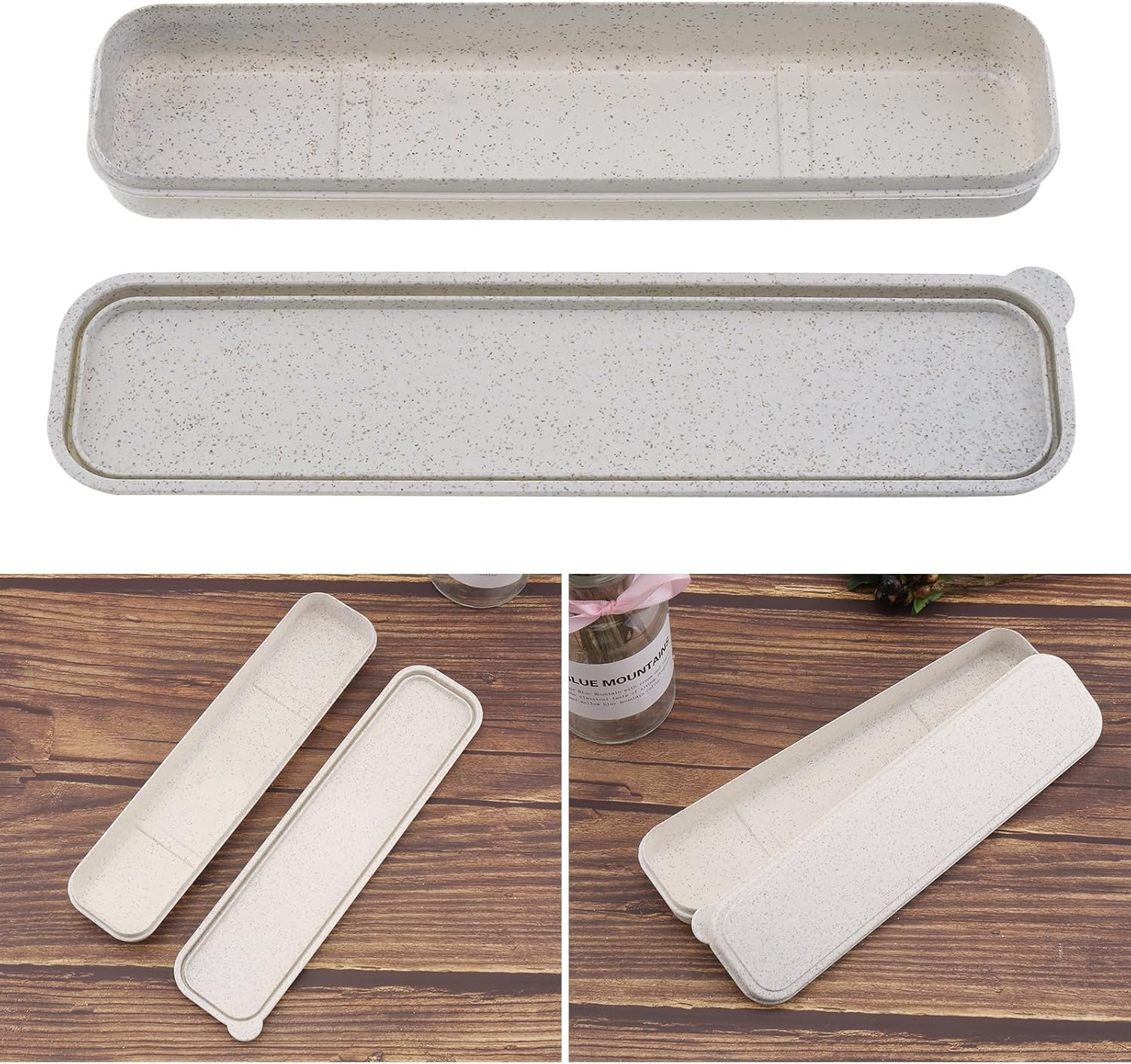 Origlam Portable Flatware Box Travel Tableware Storage Box, Travel Case Travel Tableware Storage Box, Utensil Case Lunch Bag Flatware Box image number 2