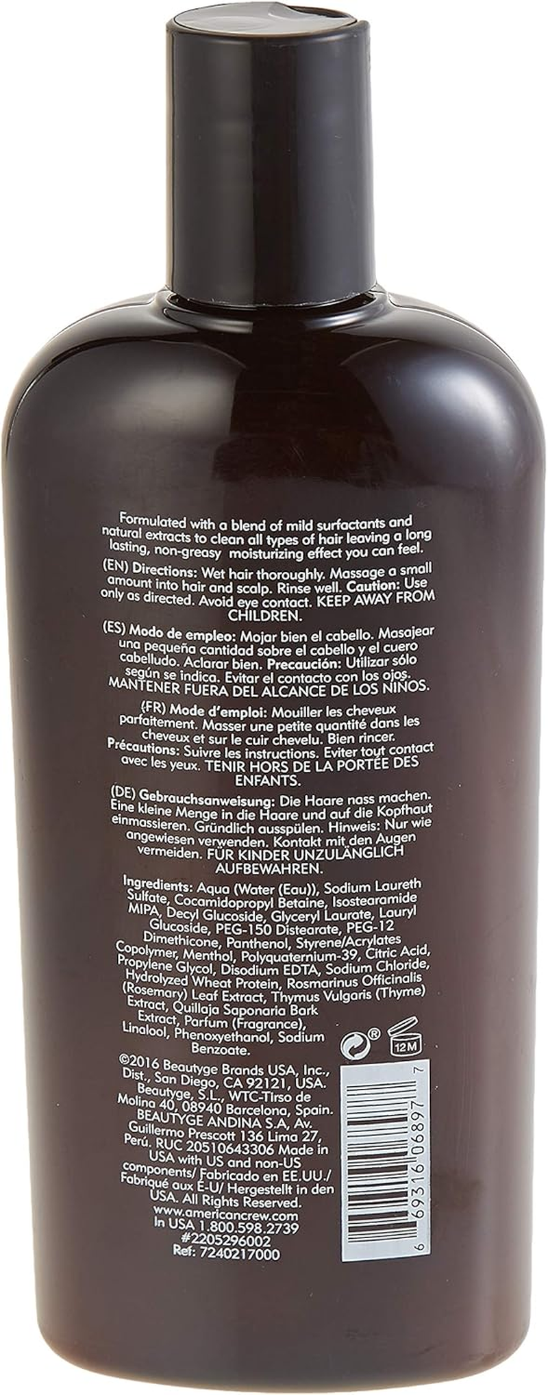 American Crew Daily Moisturizing Shampoo by American Crew for Men - 15.2 Oz Shampoo, 449.52 Millilitre image number 3