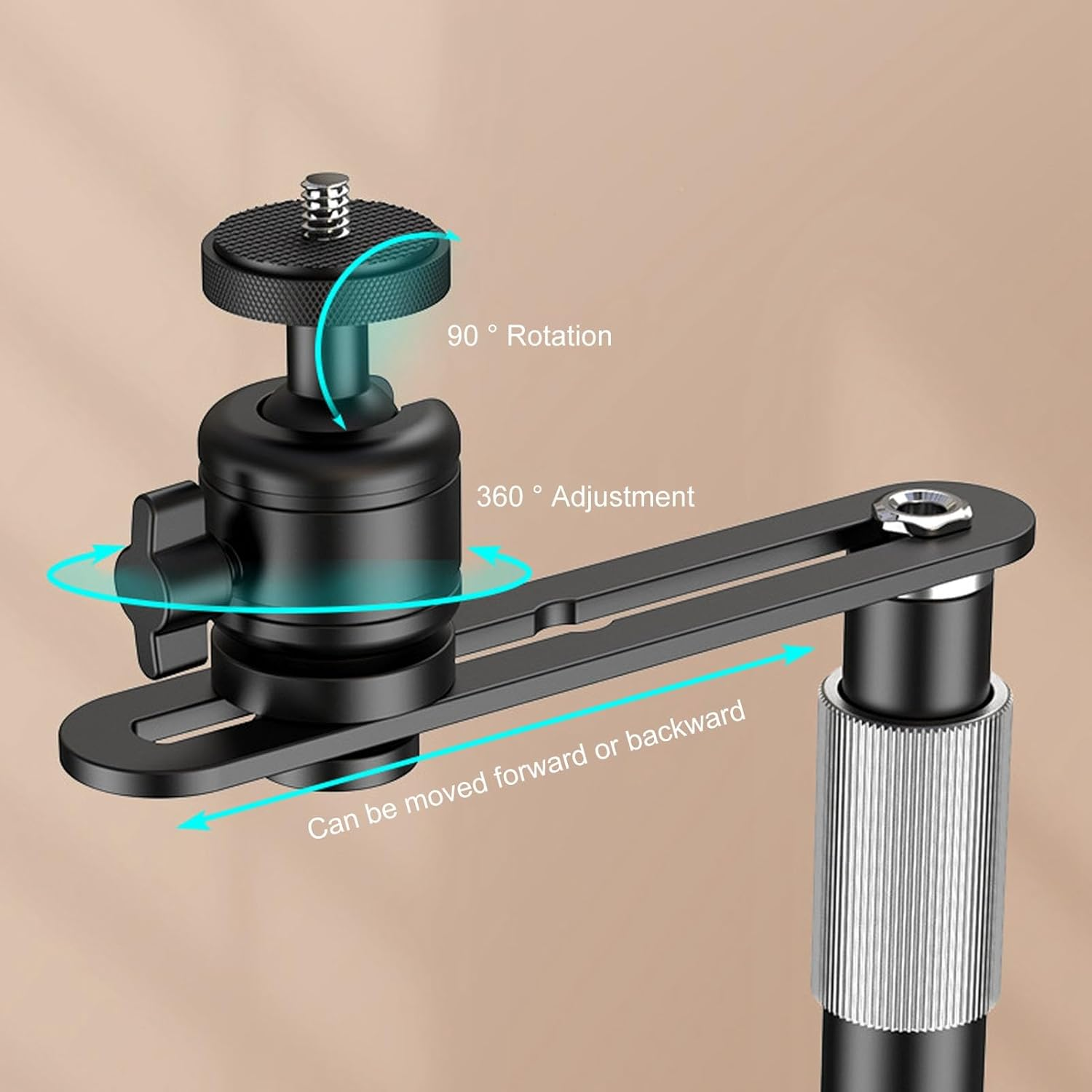 Cryfokt Bedside Sofa Projector Stand, 360 Degree Rotatable Adjustable Height Projector Stand Portable for Home Office (White) image number 4