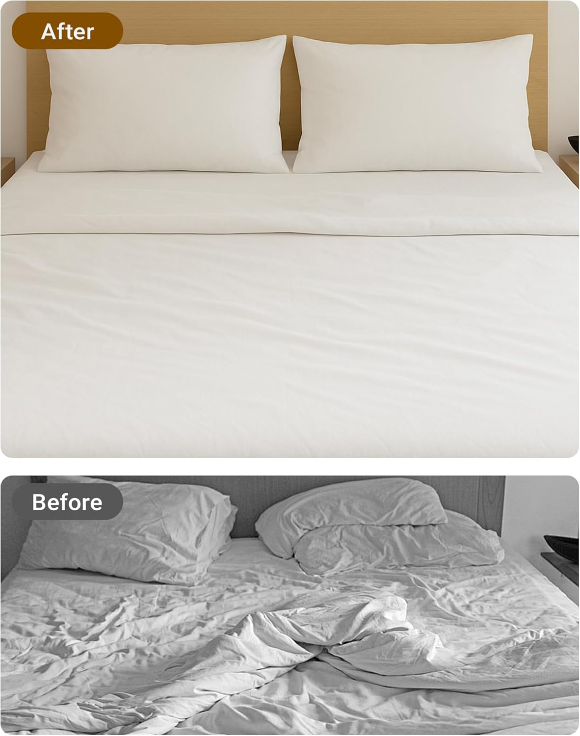 LIWEGHT Lock Sheet Holders Set, 4 Pack Bed Sheet Holders for Corners, Fitted Sheet Lock Straps and Anti-Slip Base Keep Sheets Firm & Tight, Heavy Duty Sheet Locks for Mattress (White) image number 2