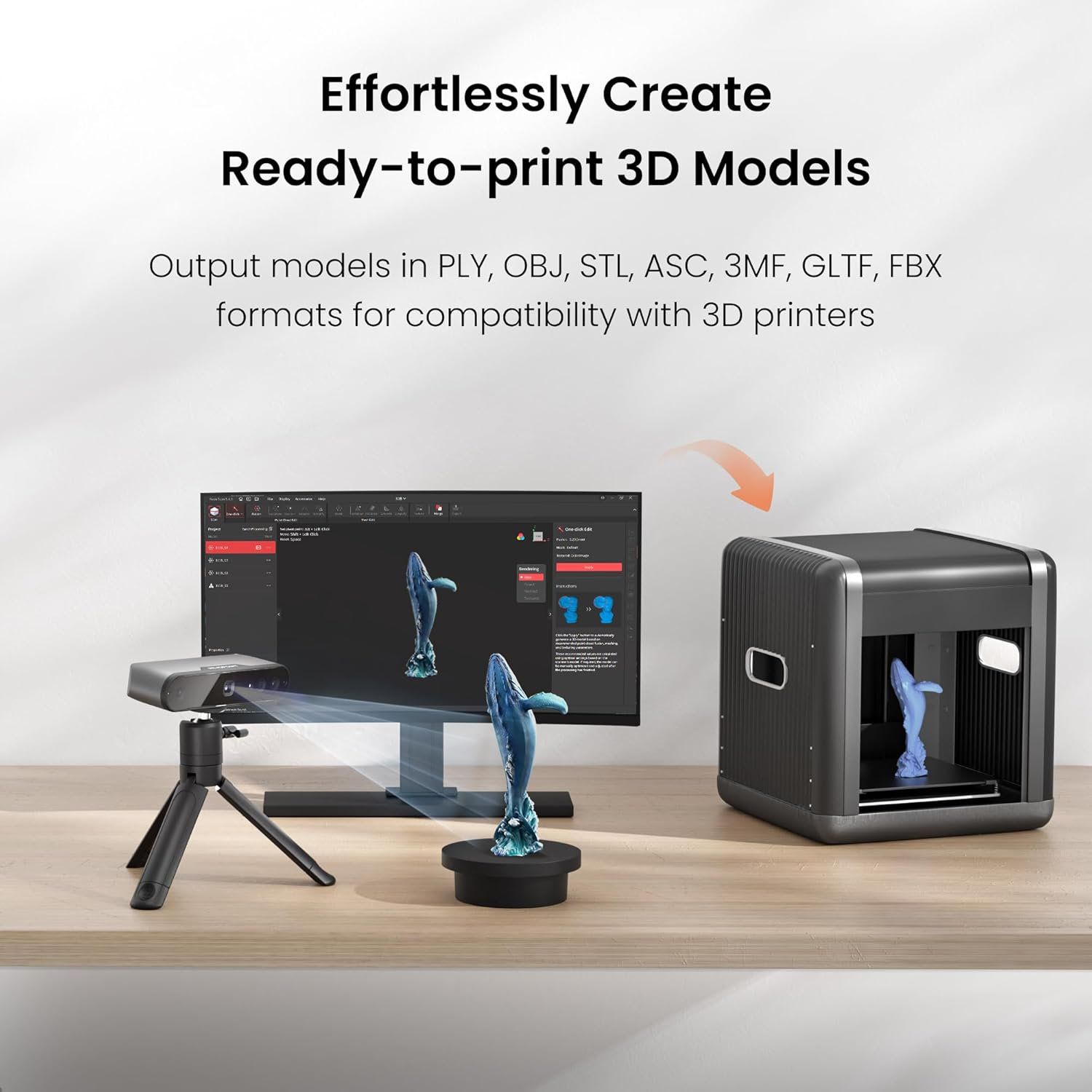 Revopoint Inspire 3D Scanner for 3D Printing Handheld, 3D Printer Scanner, up to 18FPS Scanning Speed, Full Color 3D Model Scanning, Compatible with Android/Ios/Mac/Win image number 6