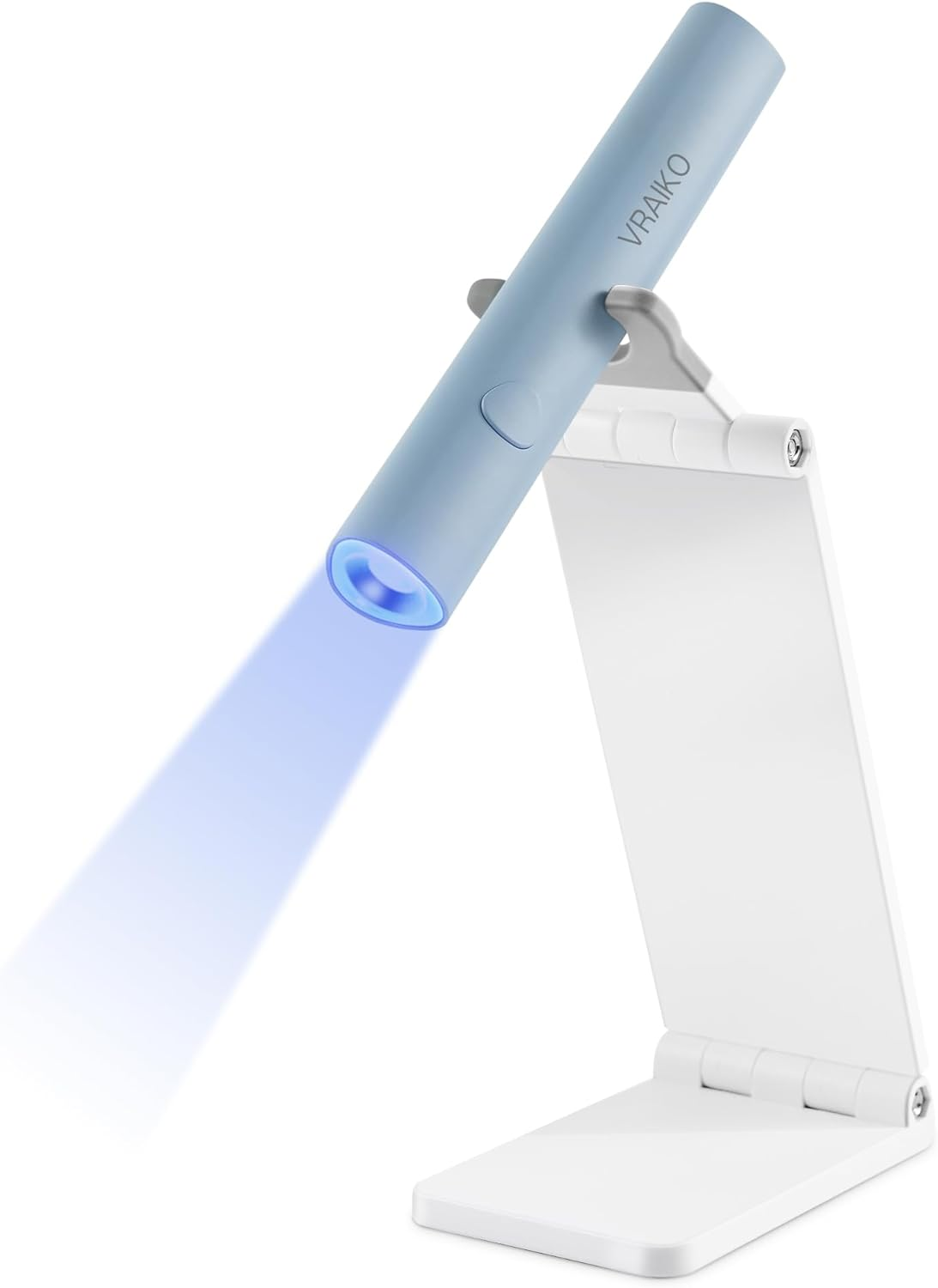 VRAIKO Minicure Handheld UV Light for Gel Nails, Portable UV Nail Lamp with Stand, Rechargeable Mini LED Nail Lamp Nail Dryer for Fast Curing (White)