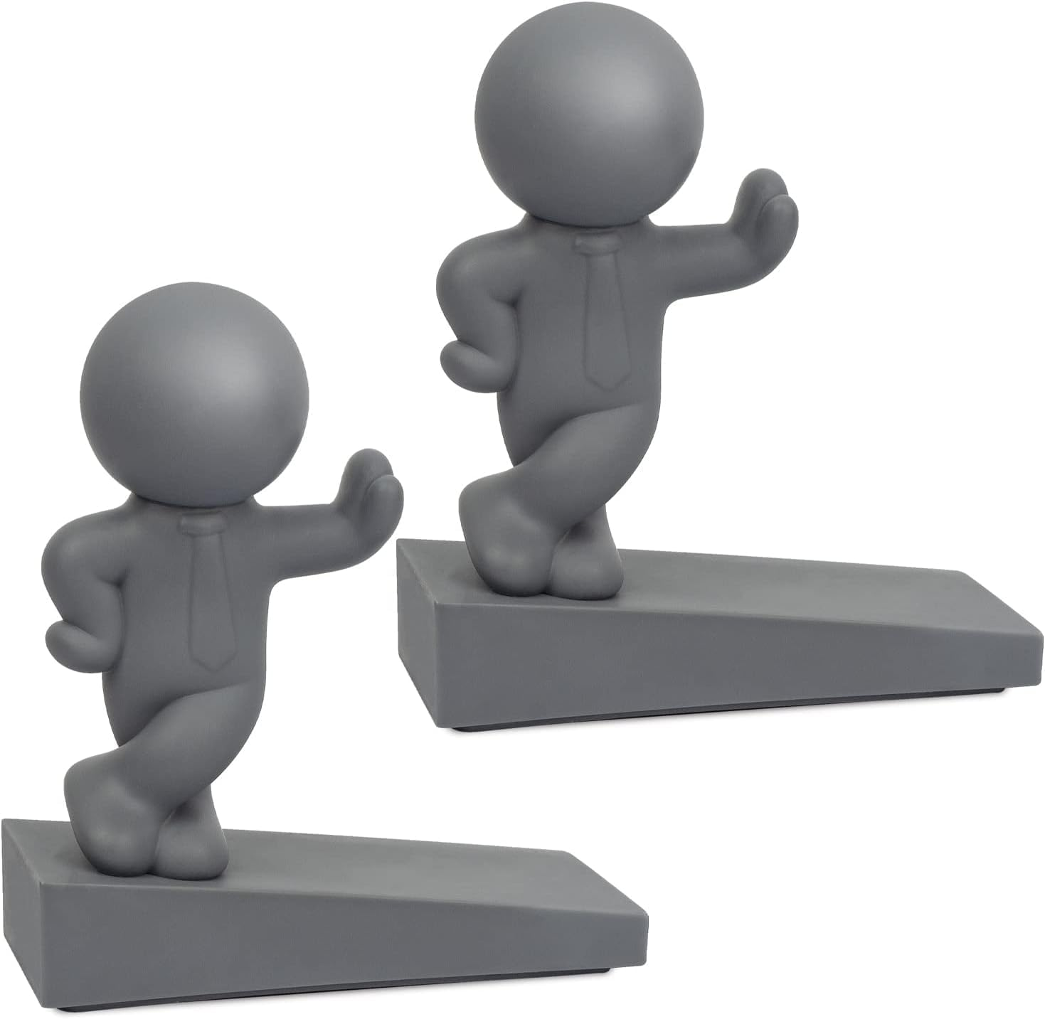 Omoojee Decorative Door Stopper, 2 Pack, Effective to Hold Your Door Open,Cute Door Wedge for Home and Office, Gray (Patented) image number 6