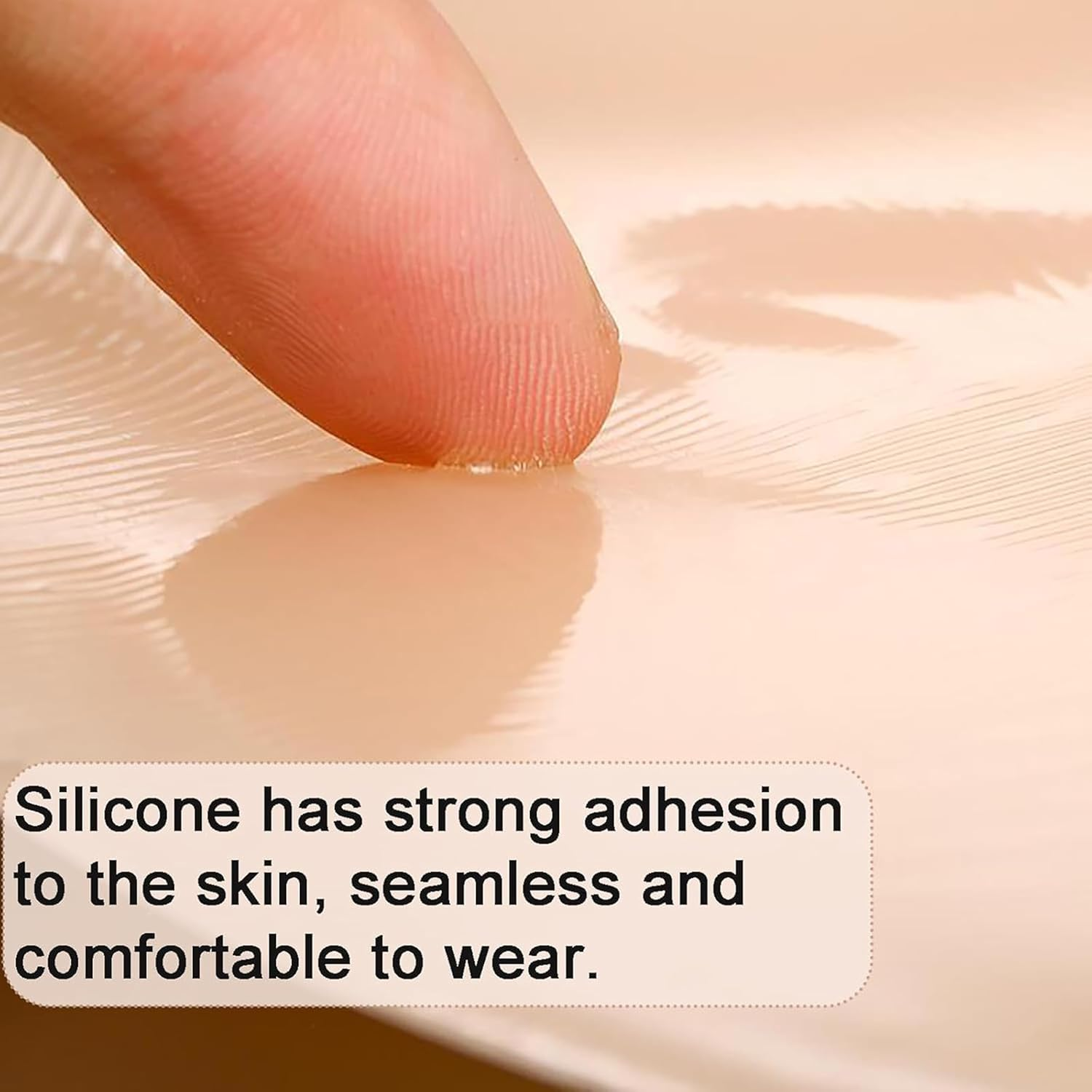 Silicone Knee Braces - Adhesive Gel Pads for Skiing, Snowboarding, Skateboarding, Rollerblading & Dance, Light Skin Tone Support （S/M） (L) image number 5