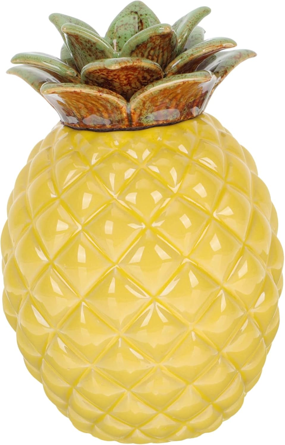 OKUMEYR Ceramic Pineapple Shape Tea Canister Tea Storage Jar Airtight Lid Home Office Decor image number 5