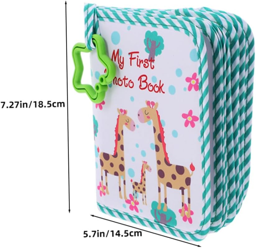 Kisangel 2Pcs Baby Photo Album: First Year Memory Album for Newborns Holds 17 4X6 Inch Photos - Soft Cloth Baby Memory Keepsake Toddler Picture Book image number 3
