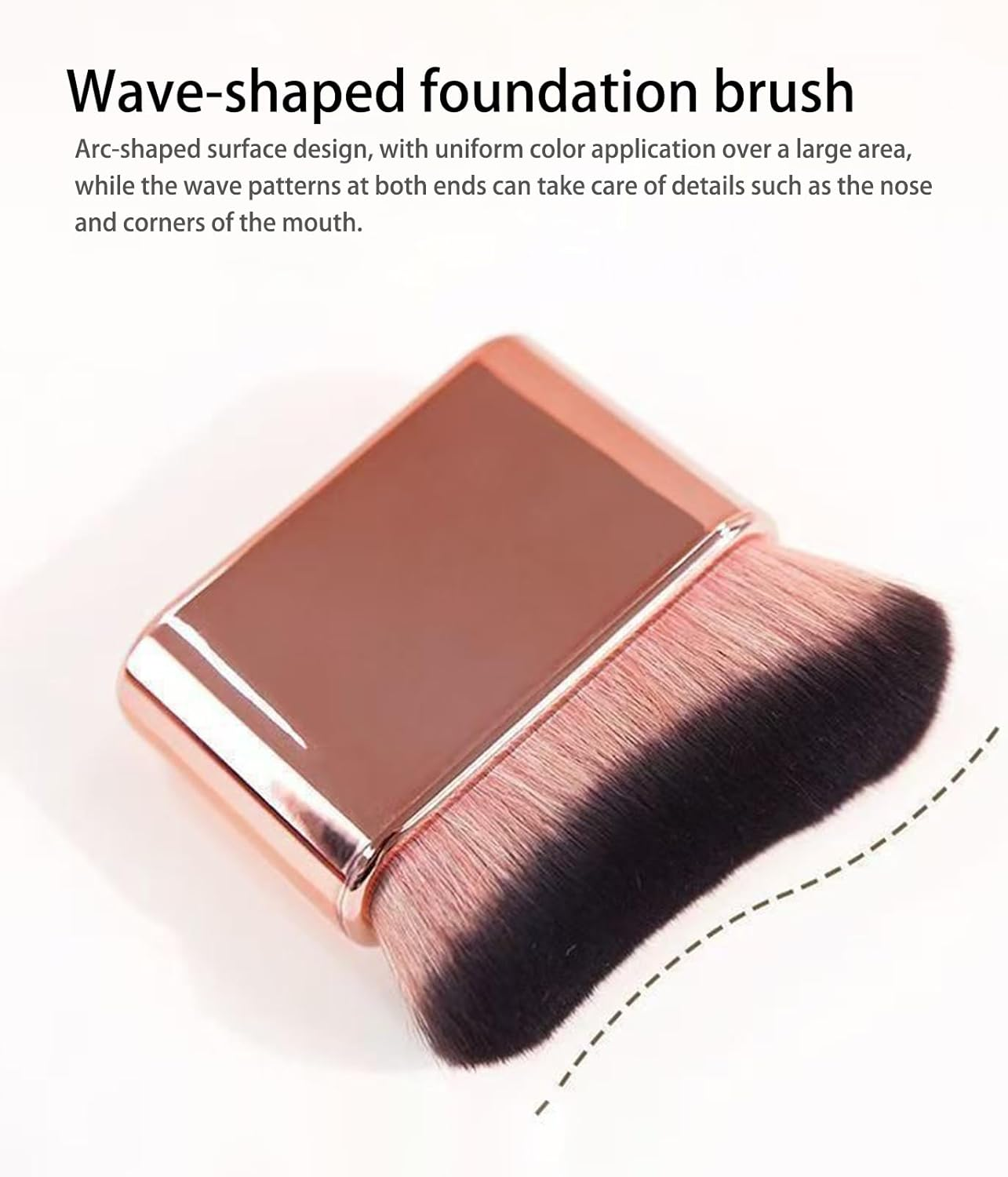 Self Tan Brush and Foundation Brush, Professional Self Tanning Brush Applicator for Face and Body, Rose Gold Kabuki Body Brush for Fake Tan Sunscreen and Makeup Application image number 1
