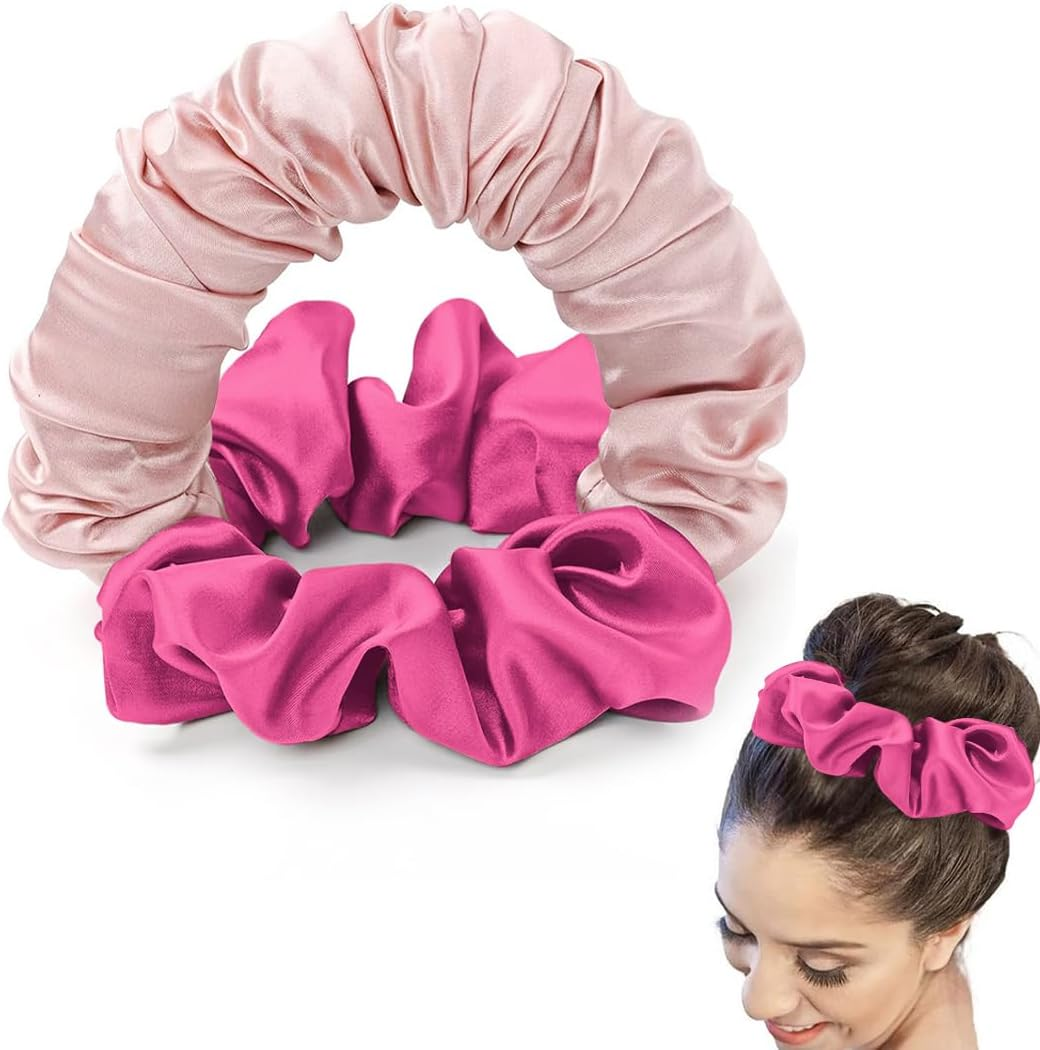 GXGM Heatless Curls, Soft Sleep Tie Scrunchie, Scrunchie a Rullo Senza Calore per Capelli Lunghi (A) image number 4