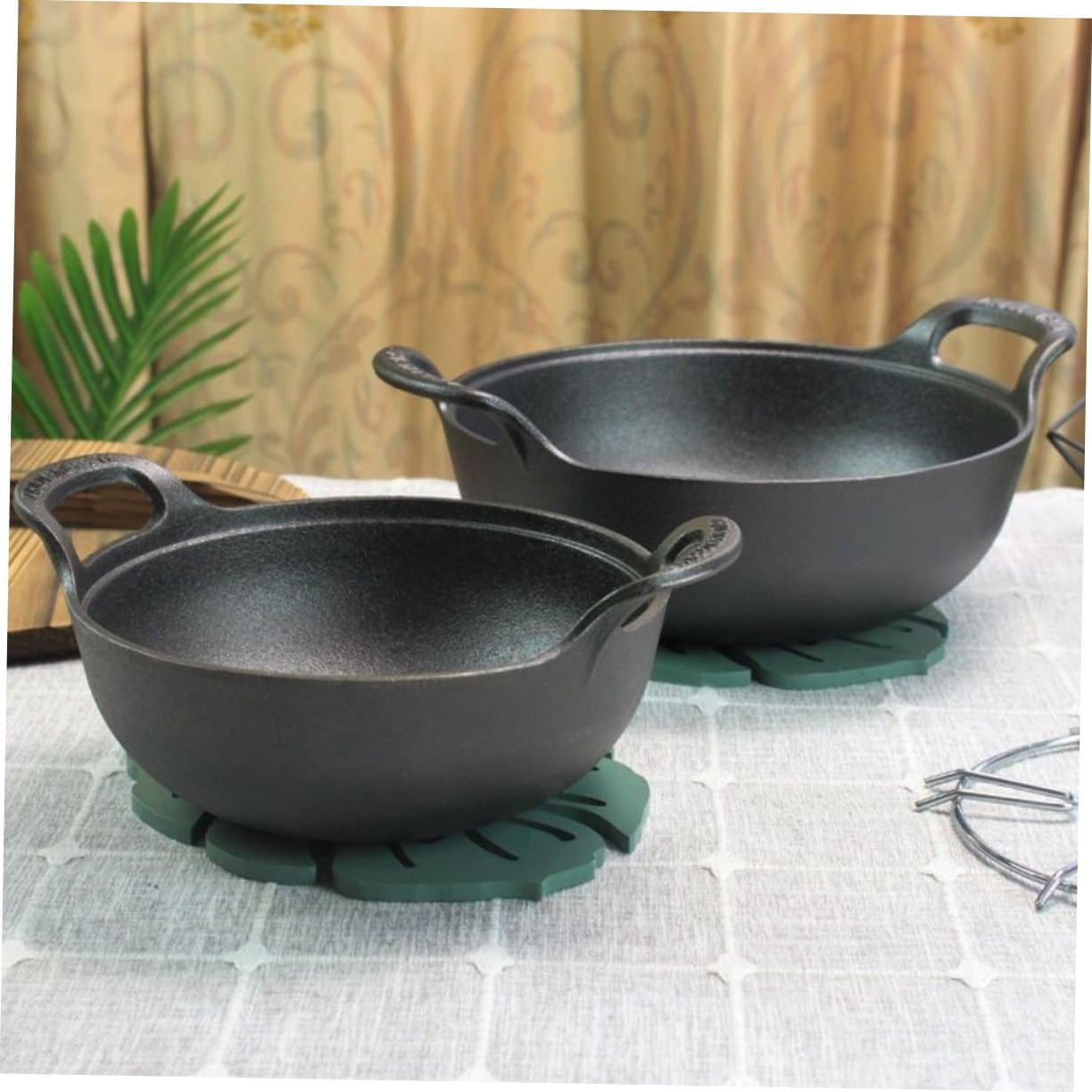 Alipis Cast Iron Saucepan - No Coating Non-Stick Stew Pot - Cooking Skillet for Stovetop and Oven Use - 2.5L Capacity image number 1