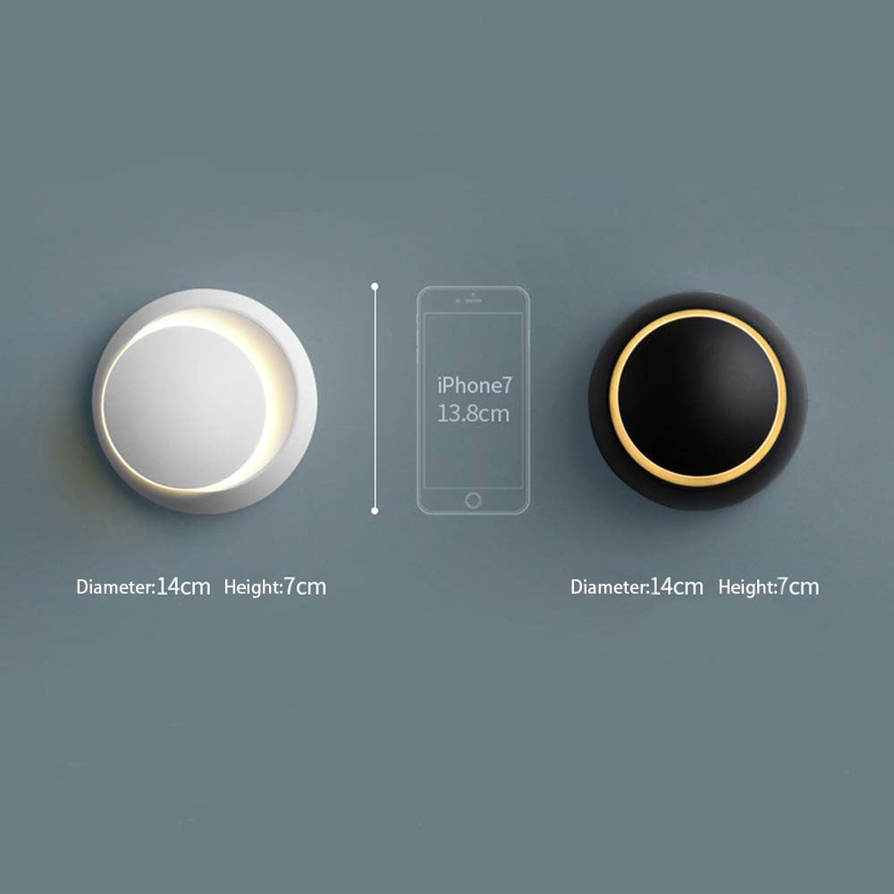 Modern Wall Light 5 W LED Wall Lamp with Adjustable Beam Angle Modern LED Ceiling Light Iron Lights Spotlight for Bedroom, Living Room, Corridor (White)