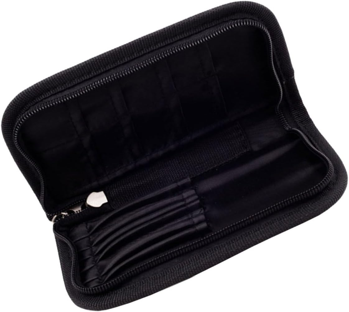 MUELODSIC Zippered Oxford Cloth Darts Wallet with Partition Compact Lightweight Organizer Pouch for Travel and Outdoor Use Black image number 2