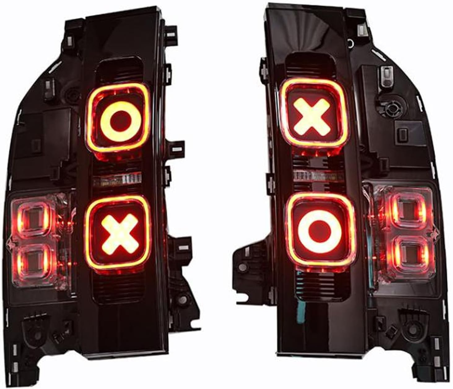 4Pcs OXOX Rear Brake Light Decal Stickers Car Tail Exterior Accessories for Defender 110 2020-2024 Car Tail OXOX Rear Decal Adhesive Automotive Exterior Decorative Accessories image number 6