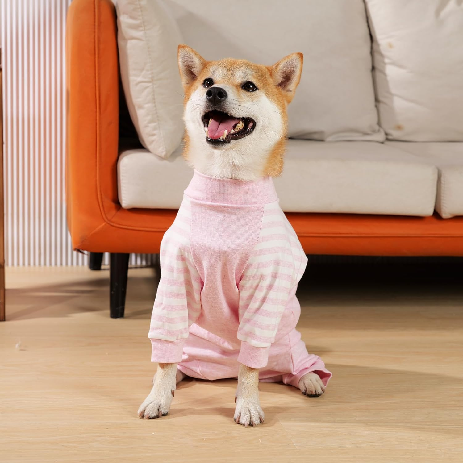 Lelepet Dog Recovery Suit for Female Male Dogs, Soft Dog Operation Medical Suit, Dog Post Surgery Body Suit, Long Sleeve Dog Onesie after Surgery, Pet Surgical Spay Neuter Shirt Stop Licking, Pink L image number 3